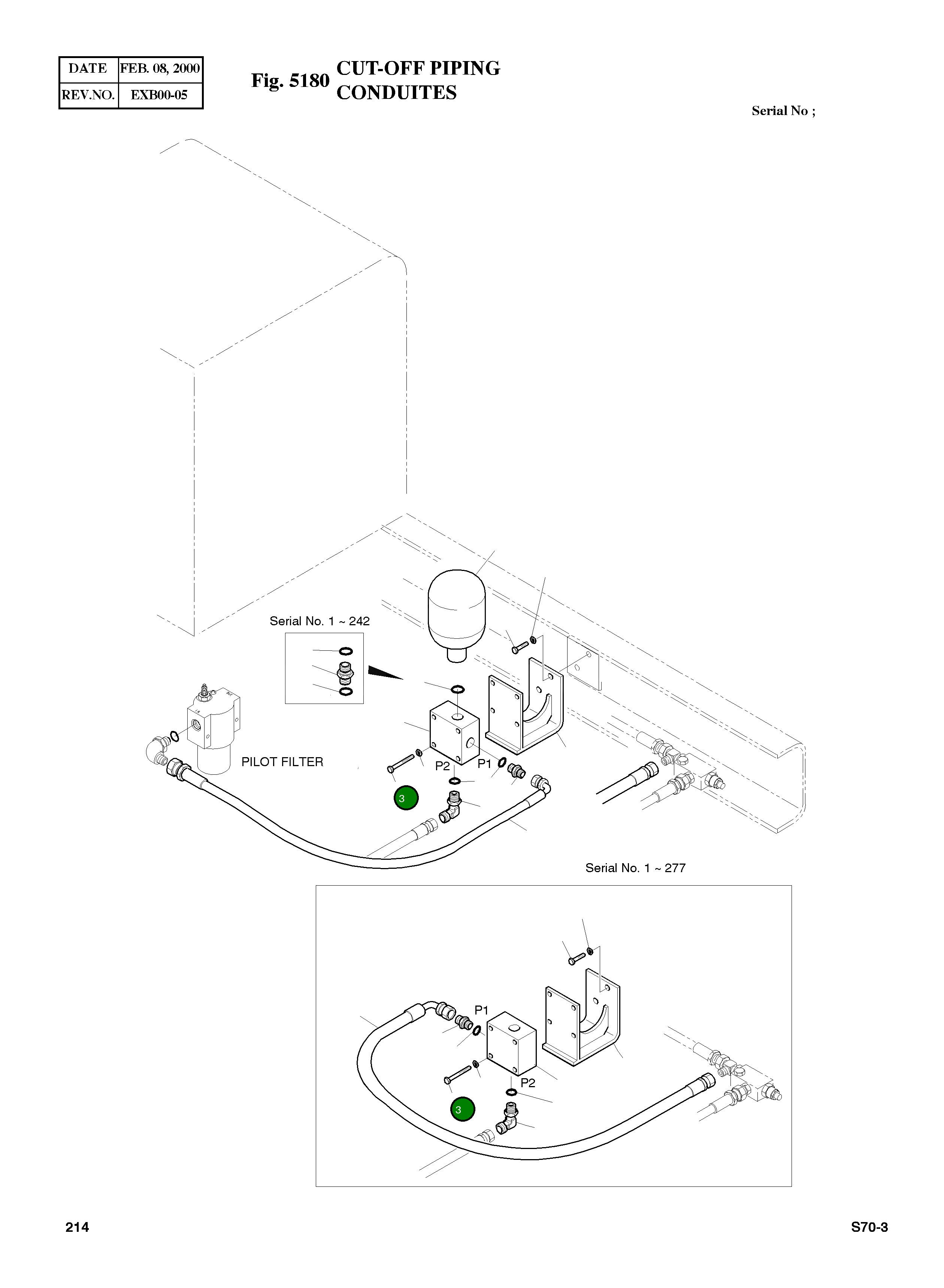 Болт M8X1.0X55 S0509753 Komatsu
