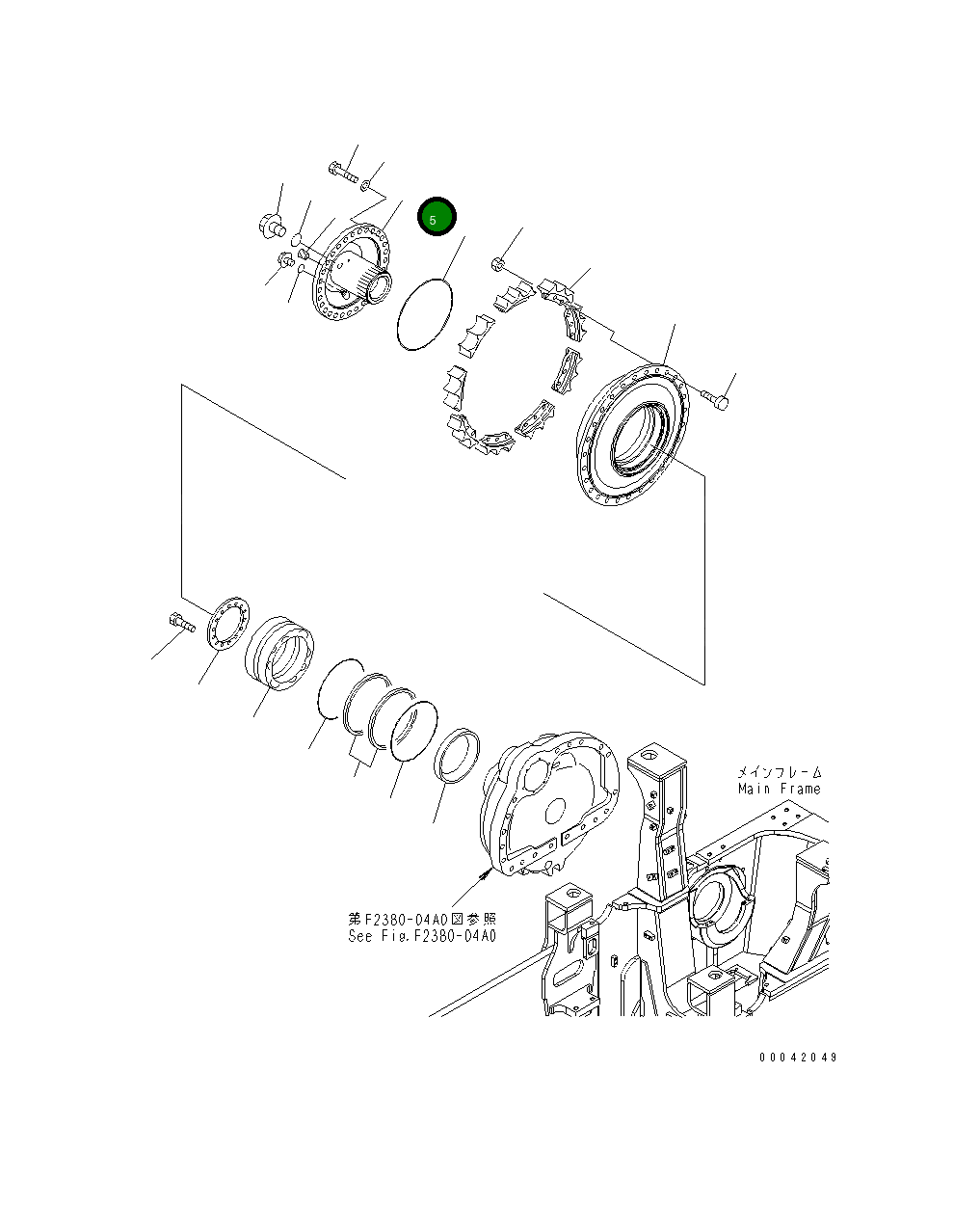 Вал 17A-27-41140 Komatsu