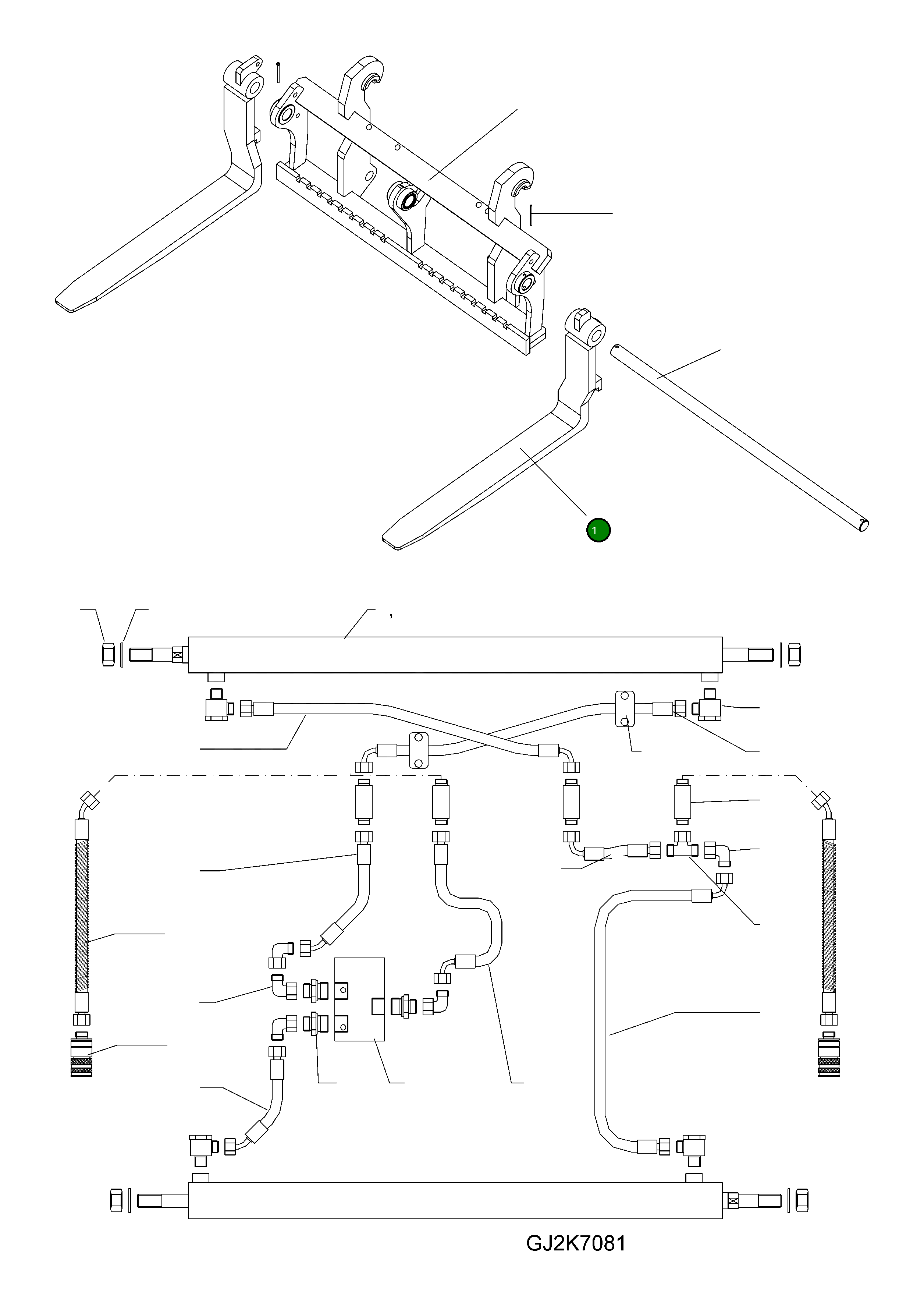 Вилка 418-70-H0P06 Komatsu
