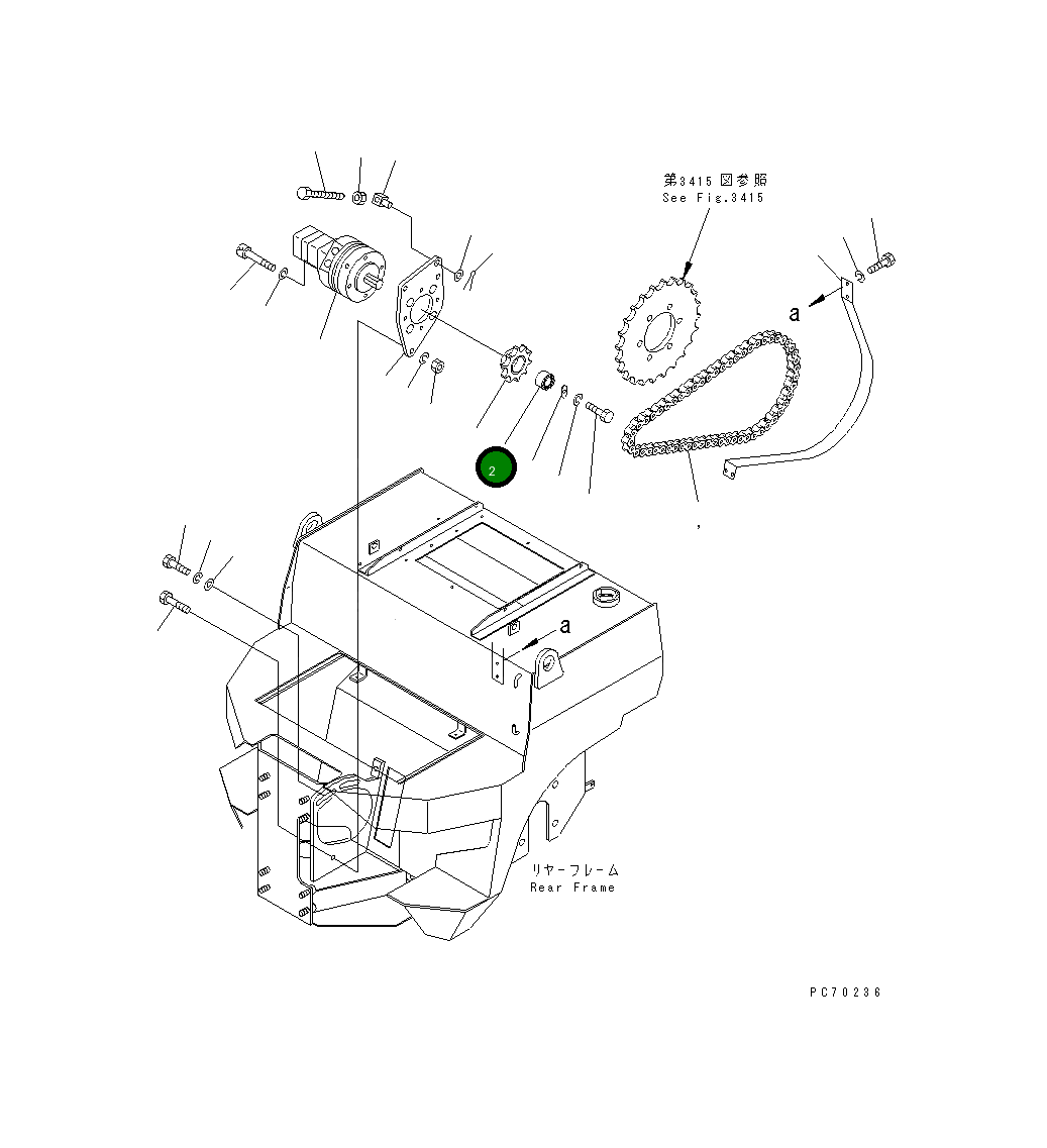Ведущая звезда 266-05-05509 Komatsu