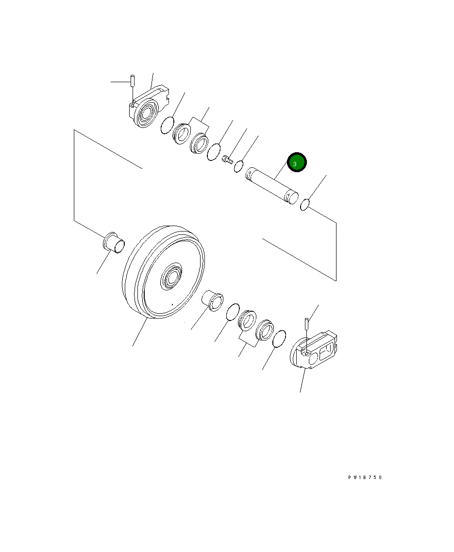 Вал 20Y-30-13131 Komatsu