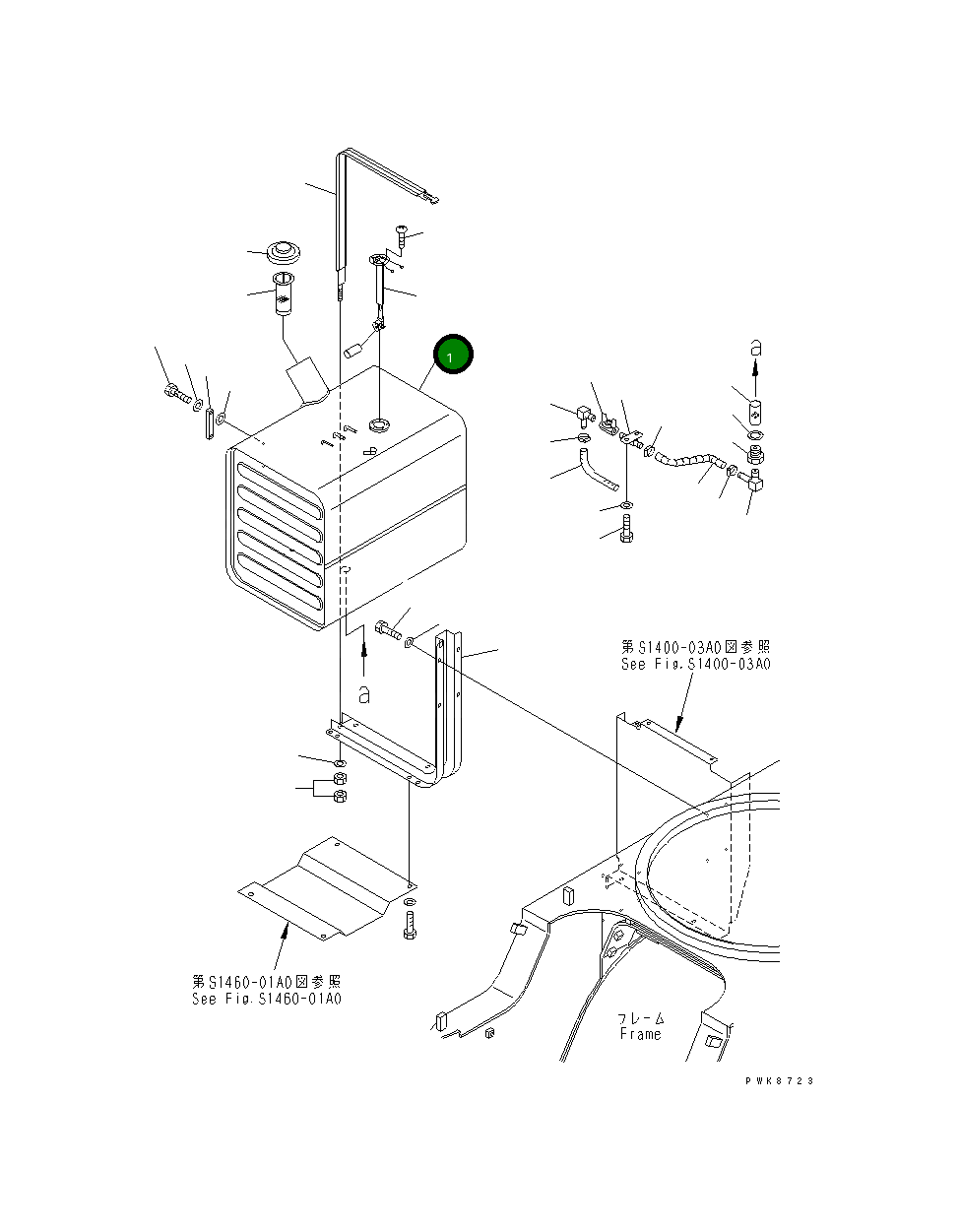 Бак 21J-04-11114 Komatsu