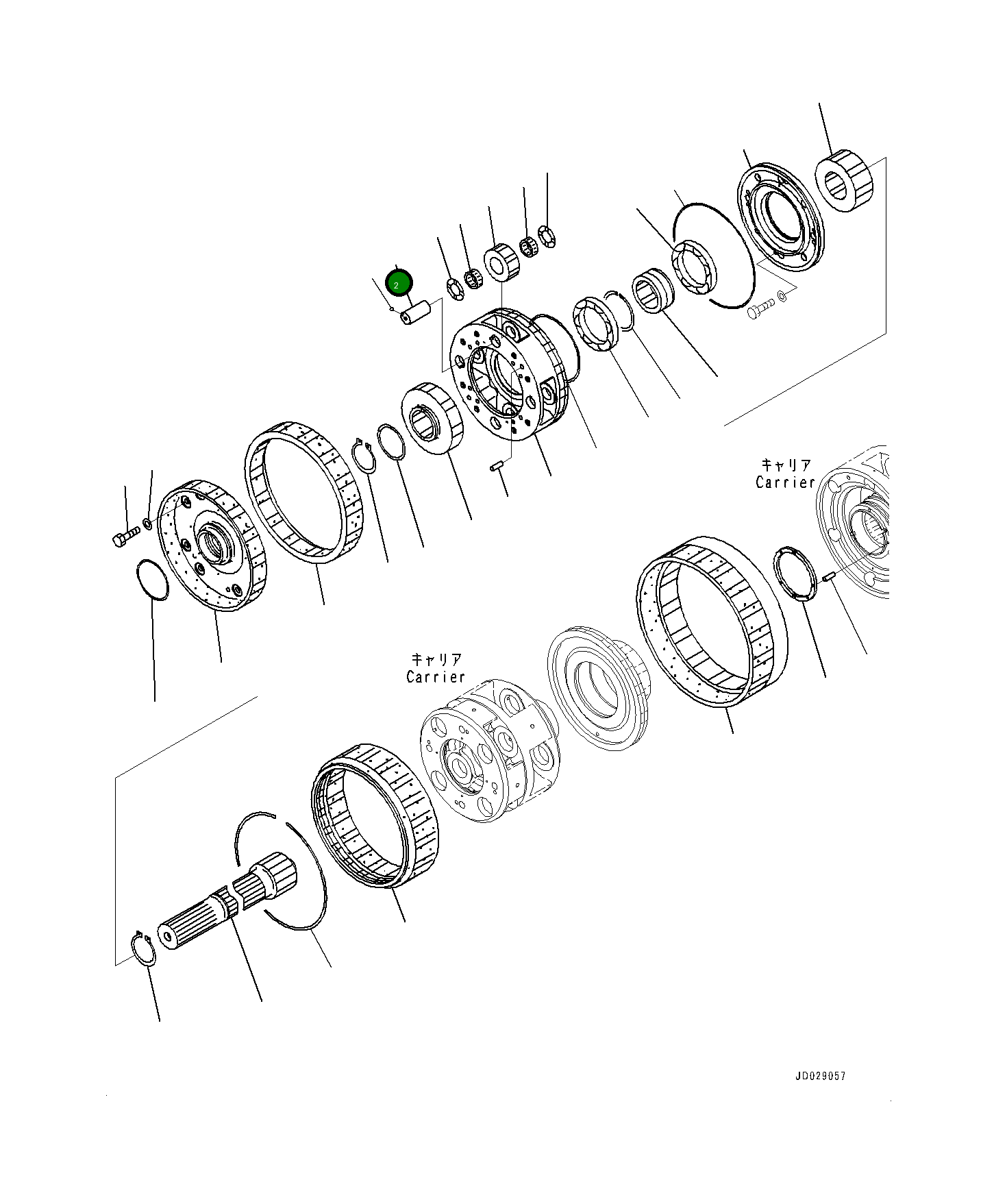 Вал 561-15-72521 Komatsu
