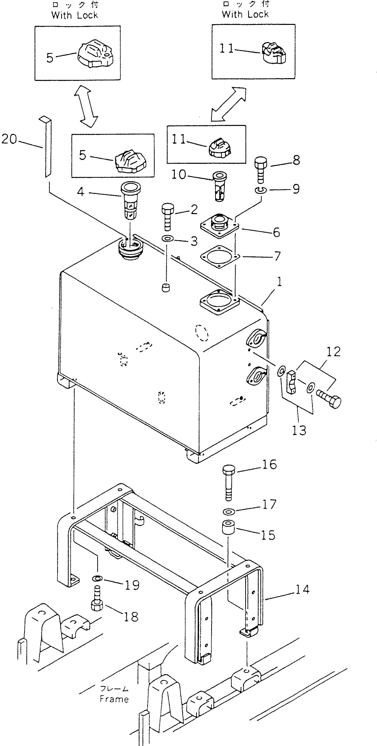 Бак 23A-04-11171 Komatsu