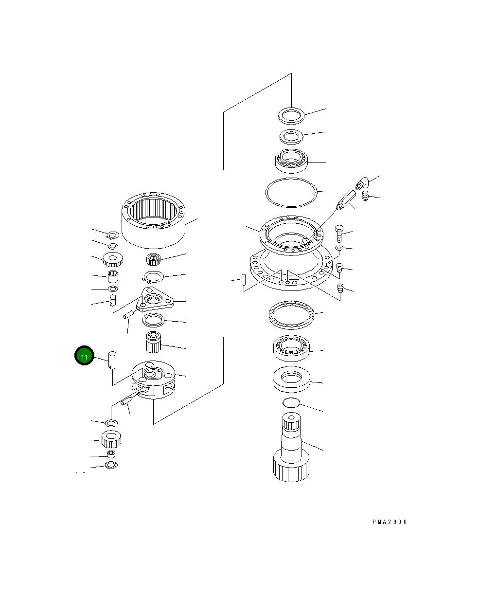 Вал 203-26-61250 Komatsu