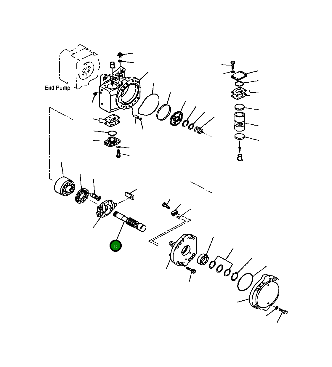 Вал 708-25-22421 Komatsu