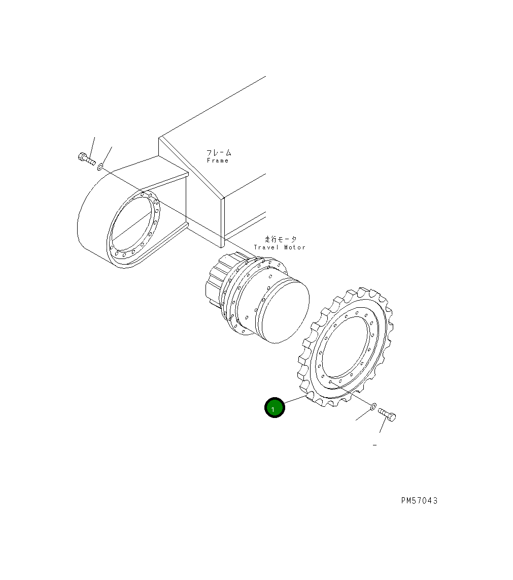 Ведущая звезда 203-27-61311 Komatsu