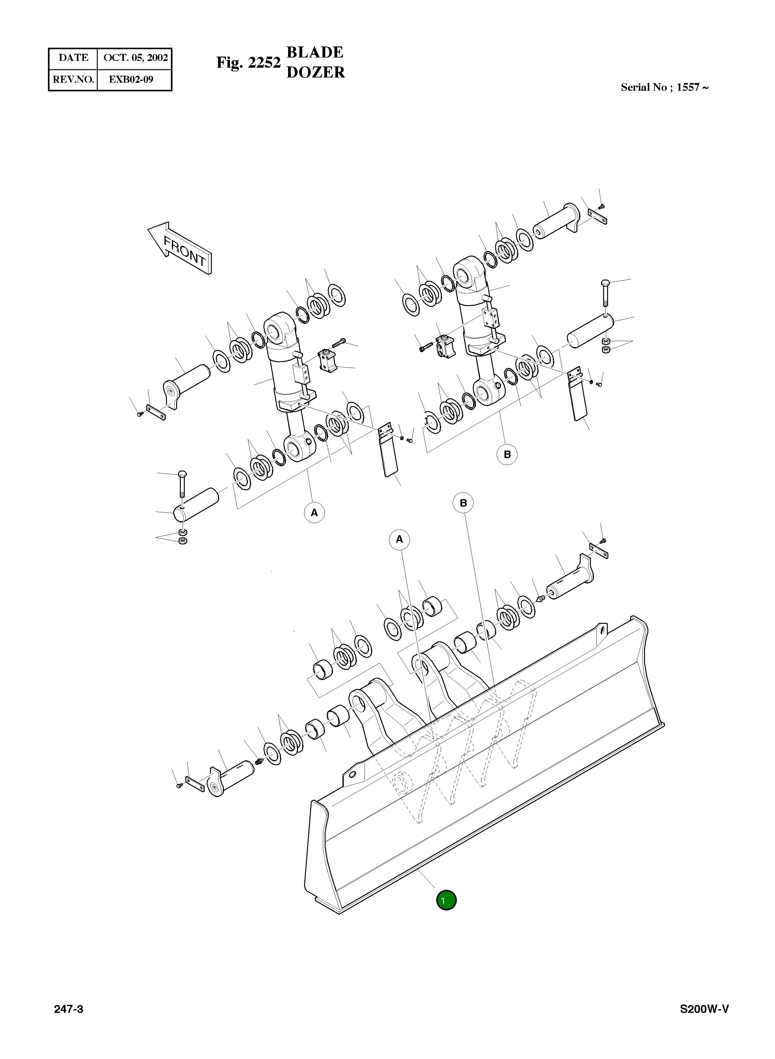 Бульдозерный отвал 608-00028A Komatsu