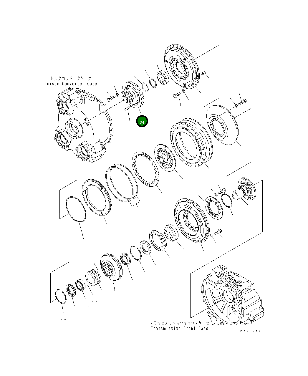 Вал 56D-13-11352 Komatsu