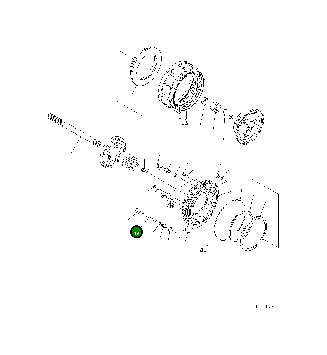 Вал 56B-33-11711 Komatsu