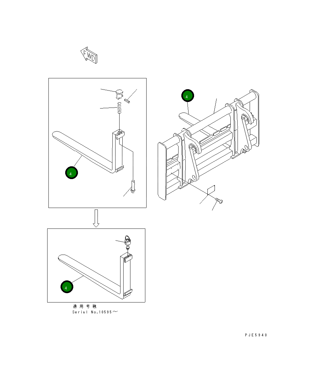 Вилка 415-884-2121 Komatsu
