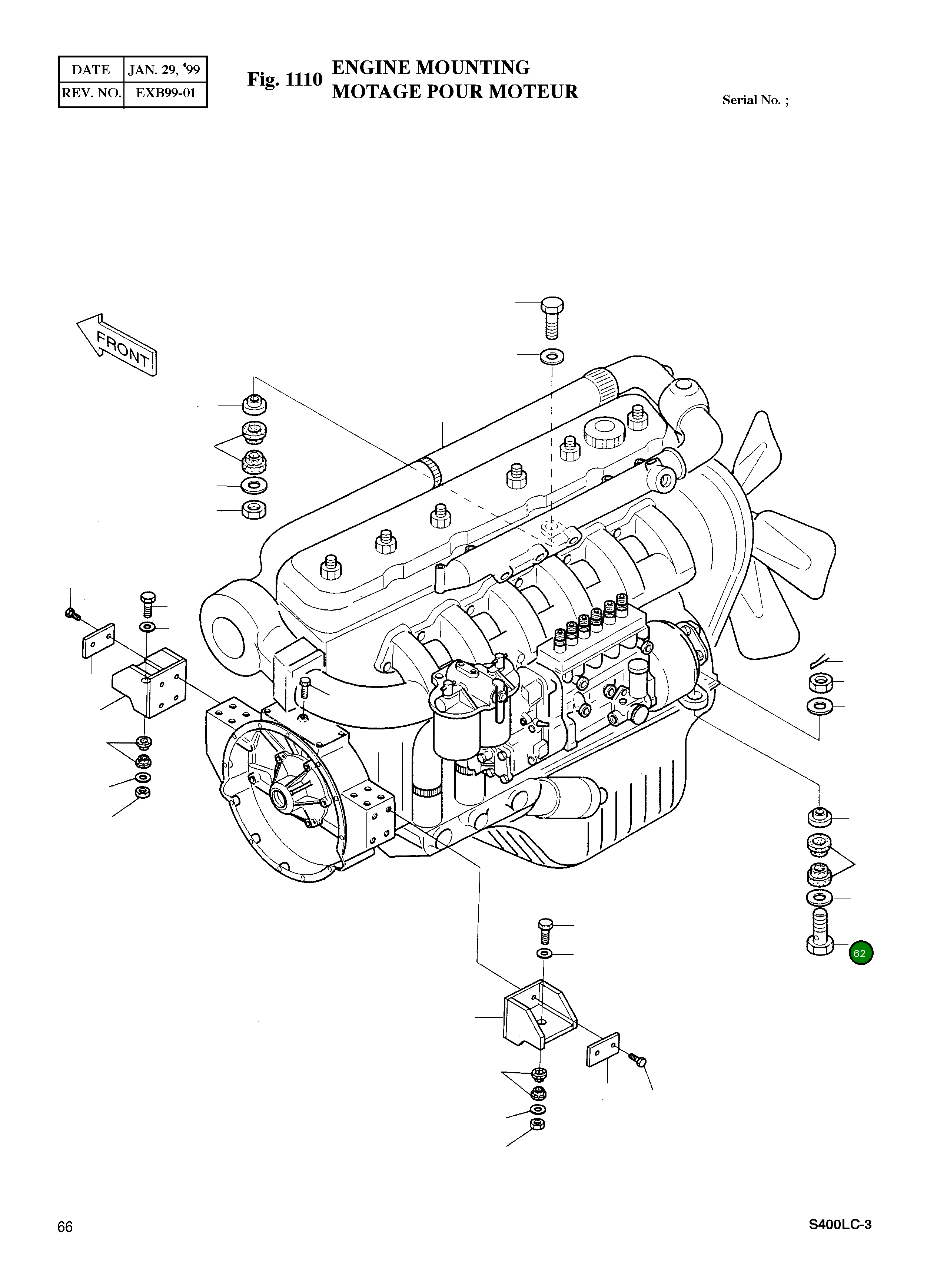 Болт M22X1.5X180 2120-1434 Komatsu