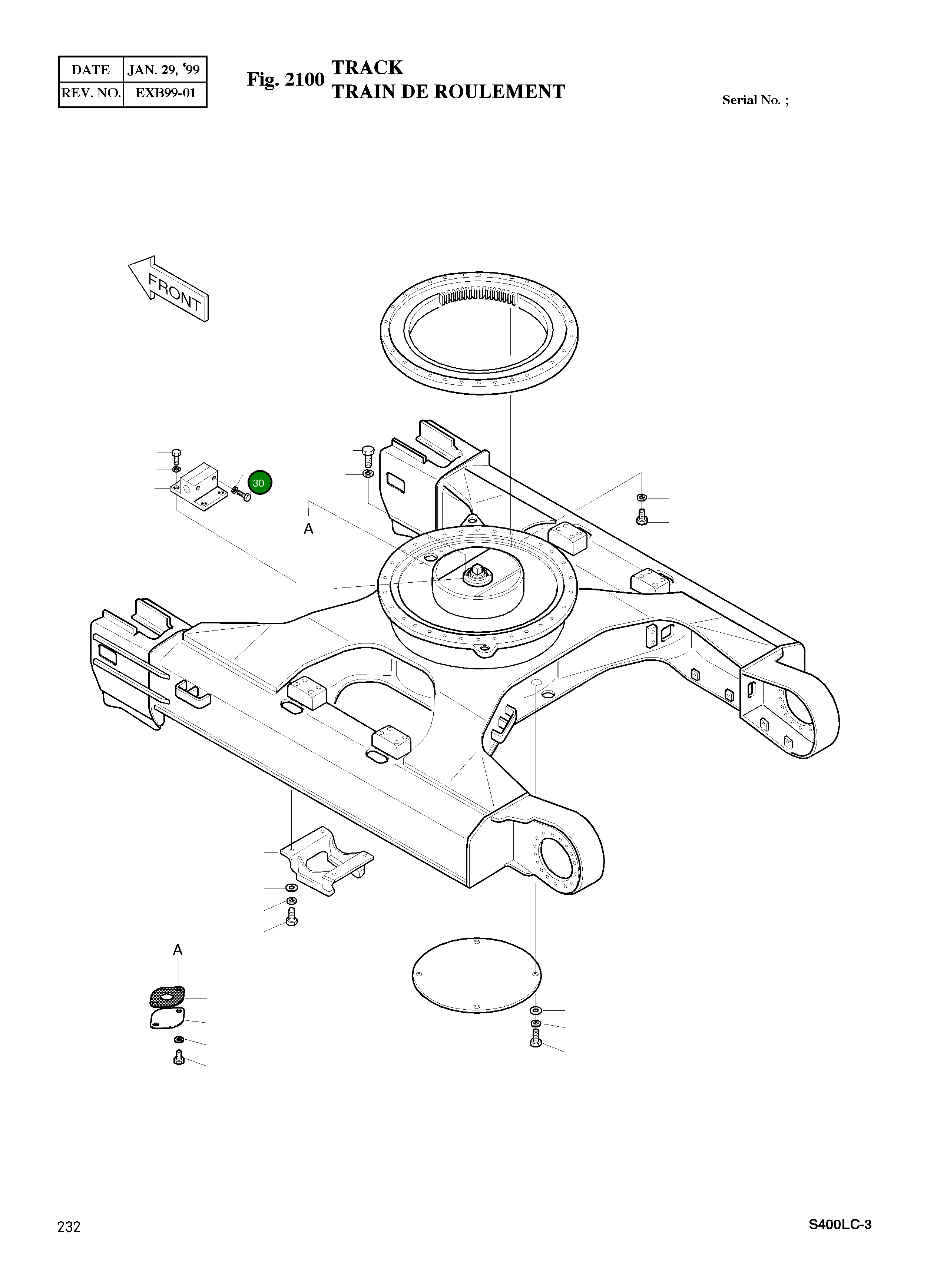 Болт M12X1.75X90 S0561553 Komatsu