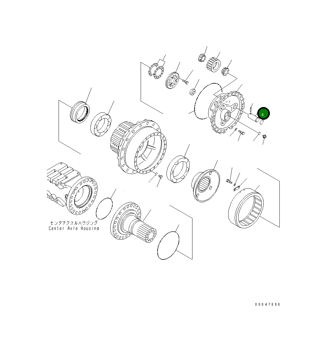 Вал 56D-22-12511 Komatsu