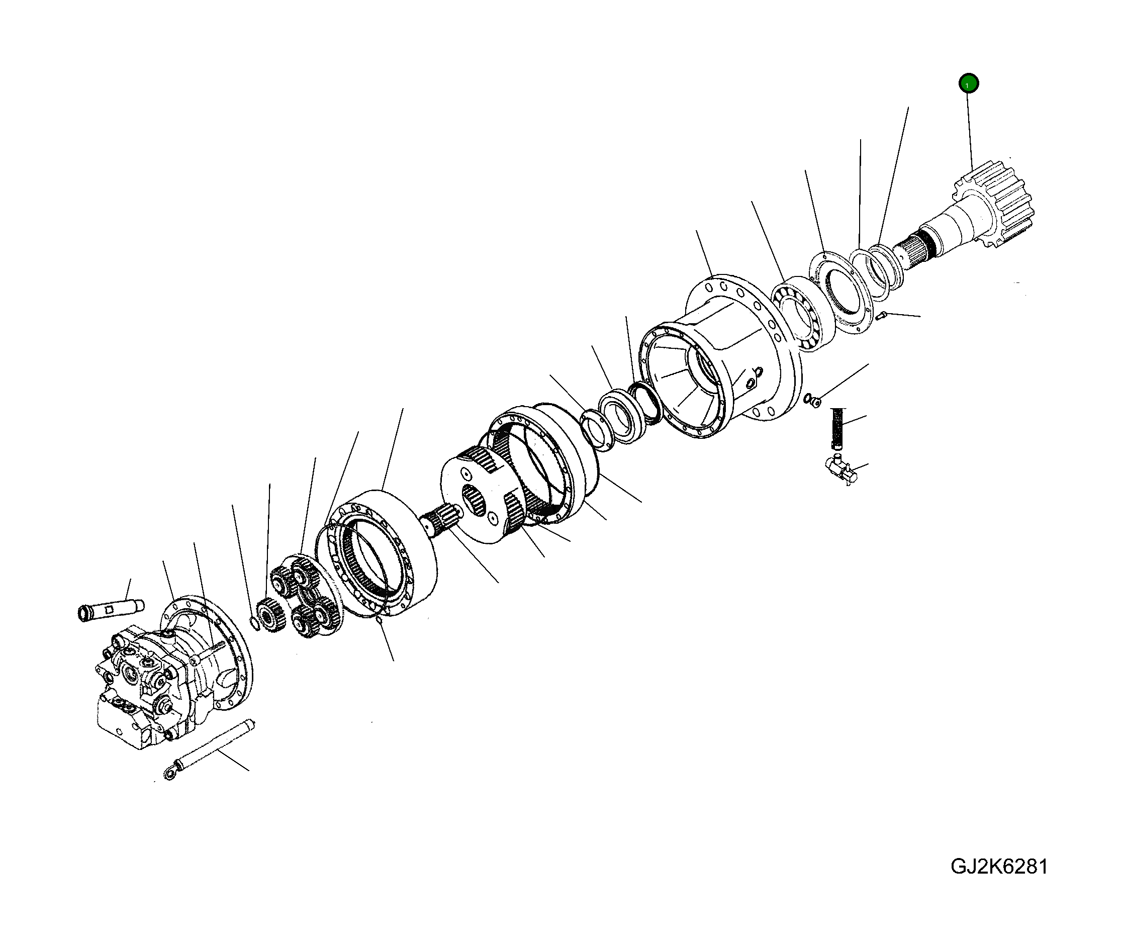 Вал 20J-26-32110 Komatsu