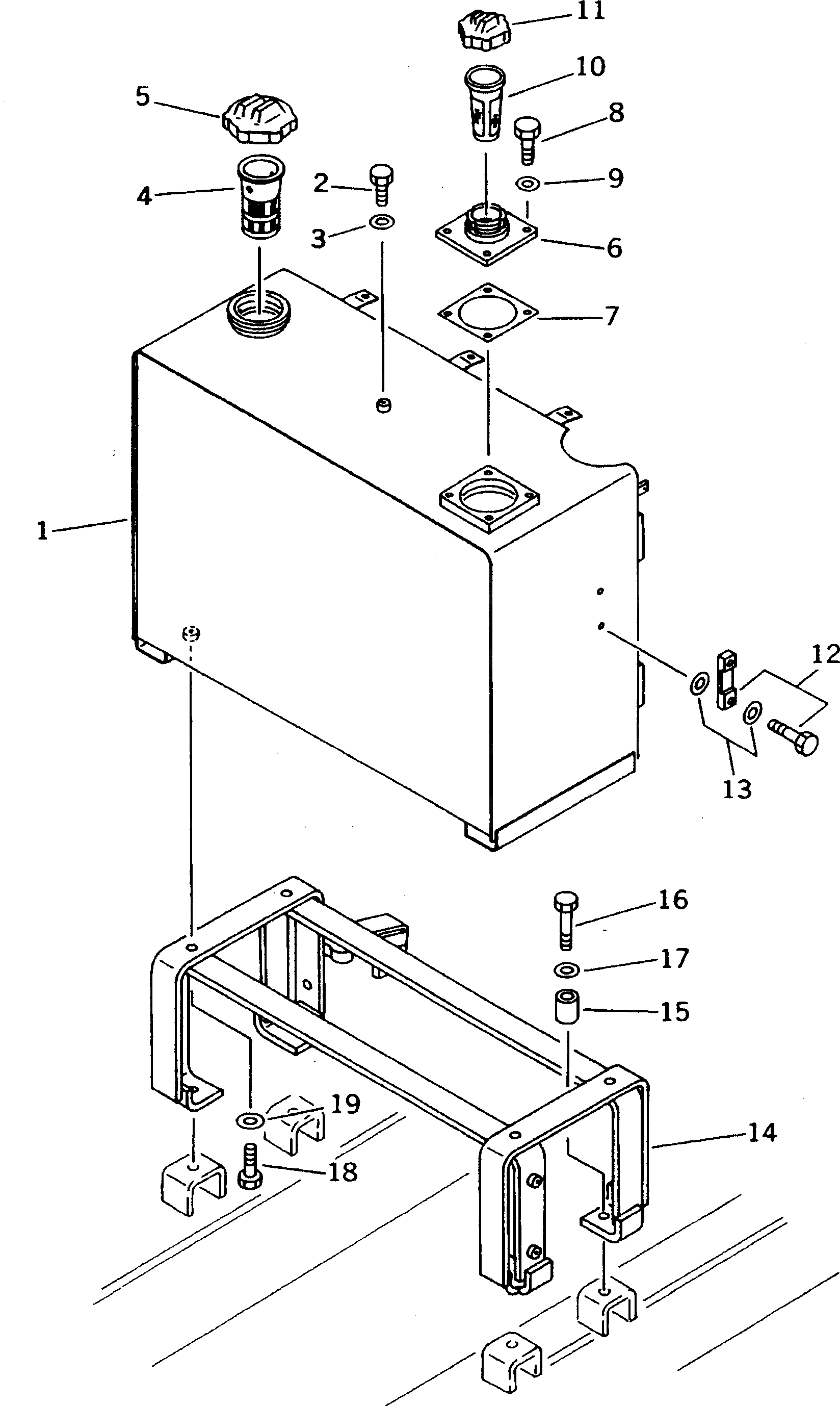 Бак 23D-04-11111 Komatsu