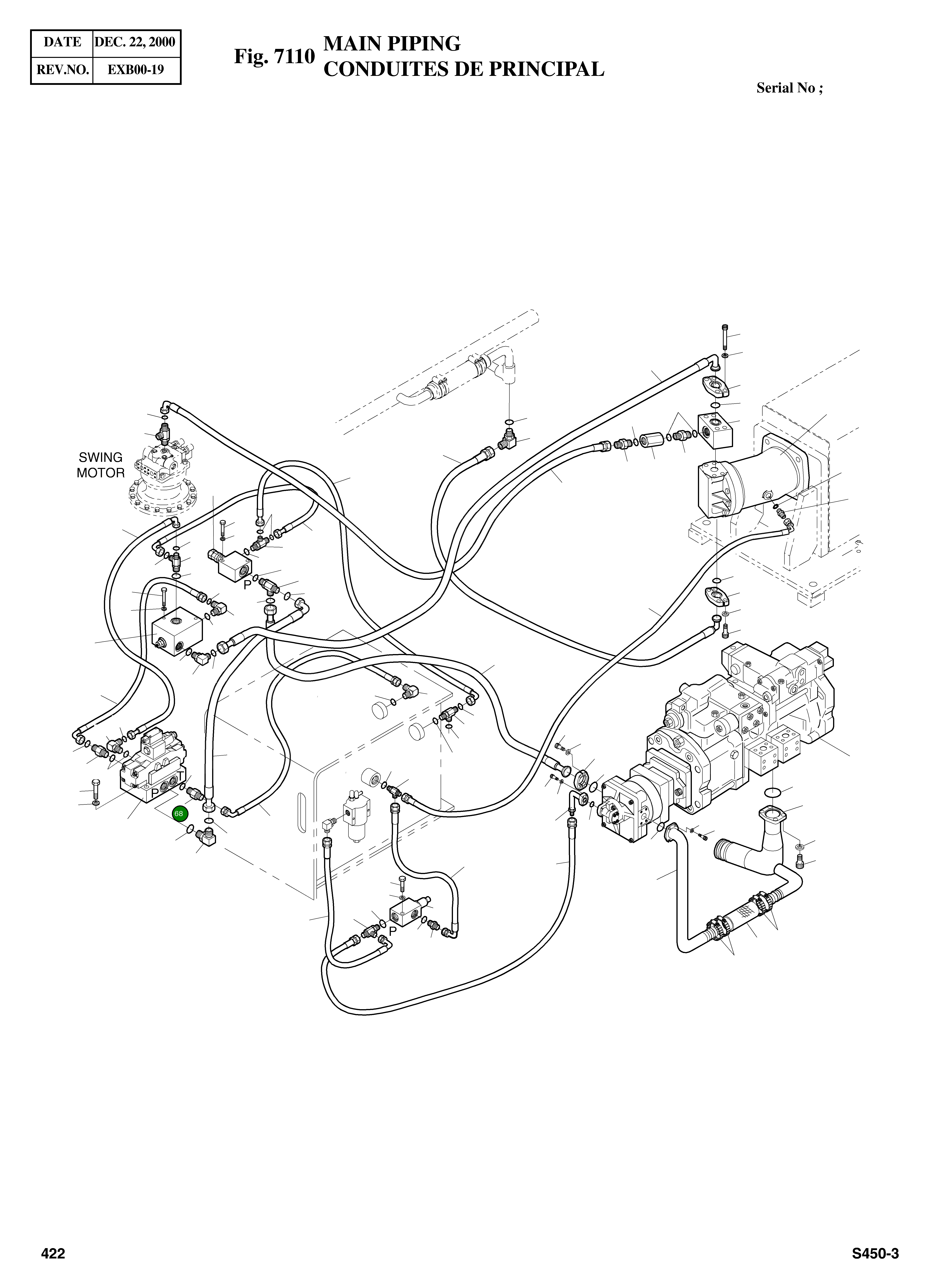Адаптер PFO3/4-PF1/2 2181-2638D1 Komatsu