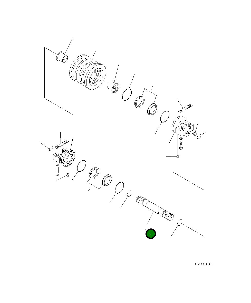 Вал 124-30-51143 Komatsu