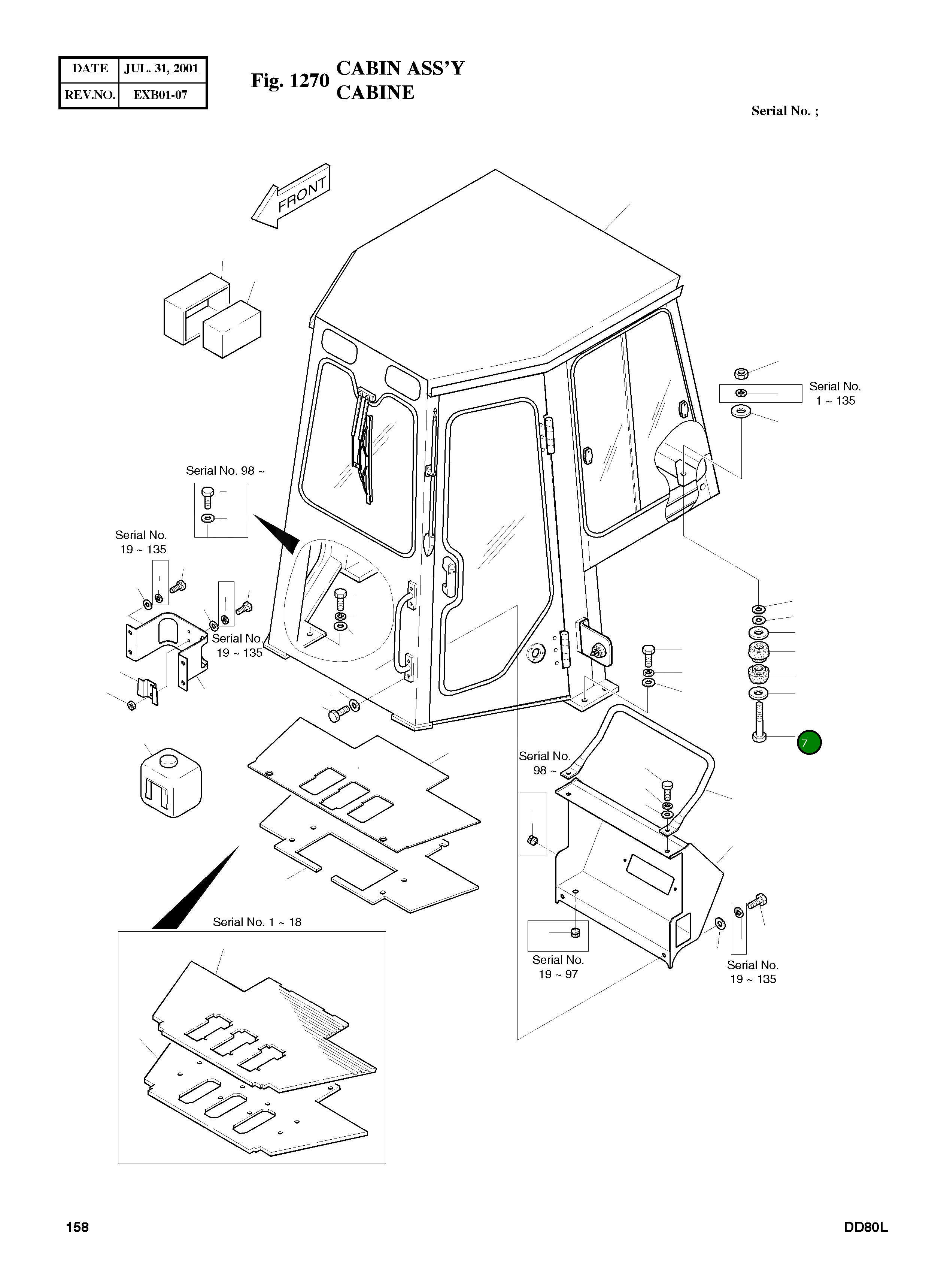 Болт M12X1.75X100 2120-2166D17 Komatsu