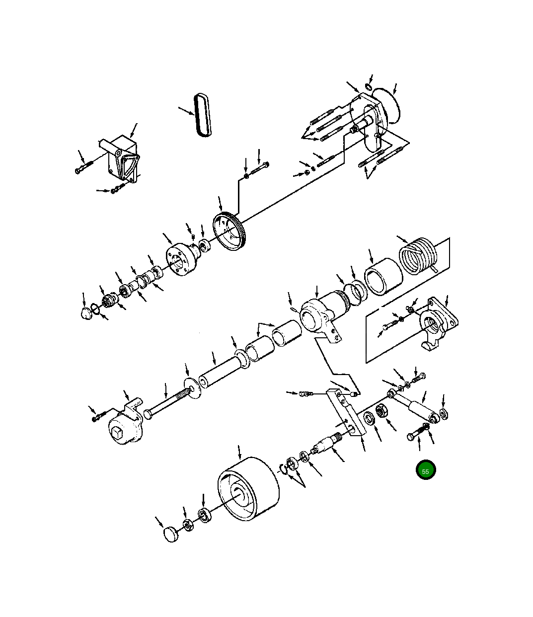 Болт (7/16 - 14x2 3/4 INCH) 1239 912 H1 Komatsu