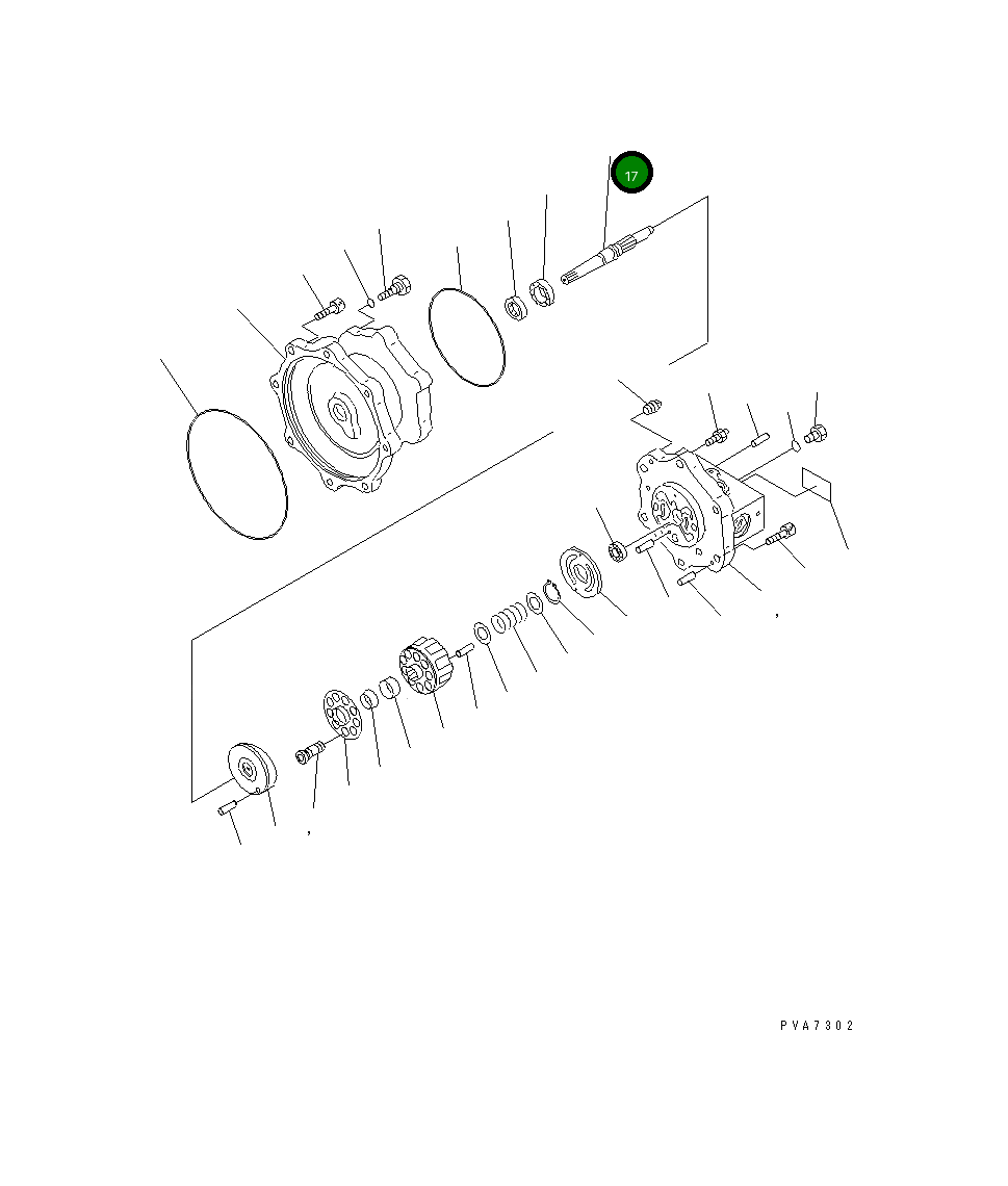 Вал TZ501S2018-01 Komatsu