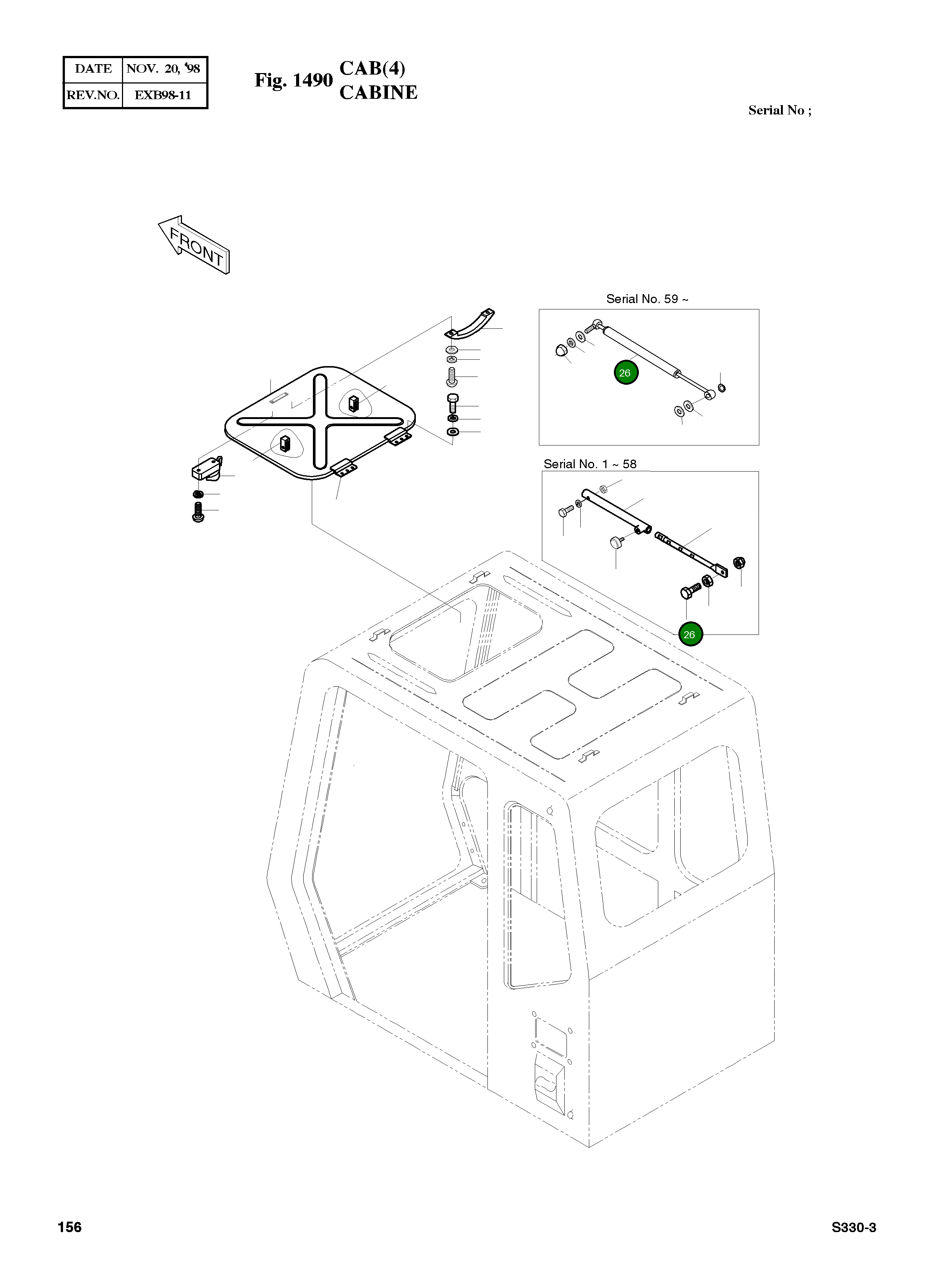 Болт M6X1.0X22 S0552953 Komatsu