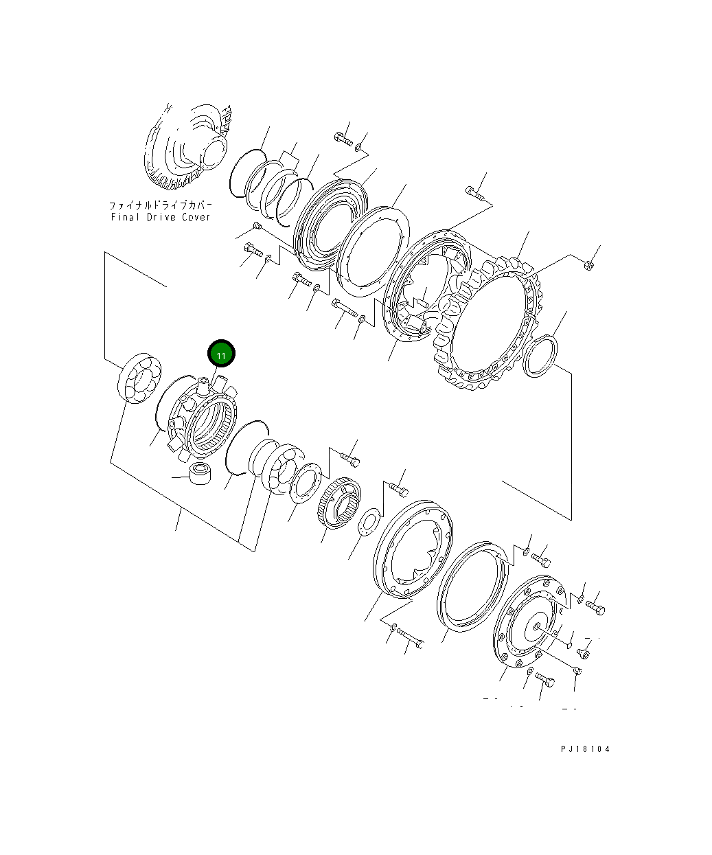 Барабан 17M-27-21530 Komatsu