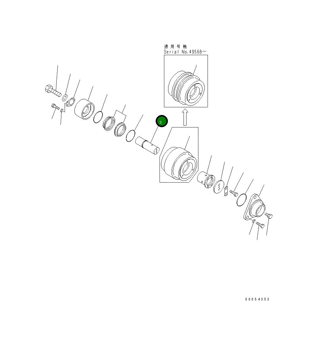 Вал 113-30-35110 Komatsu