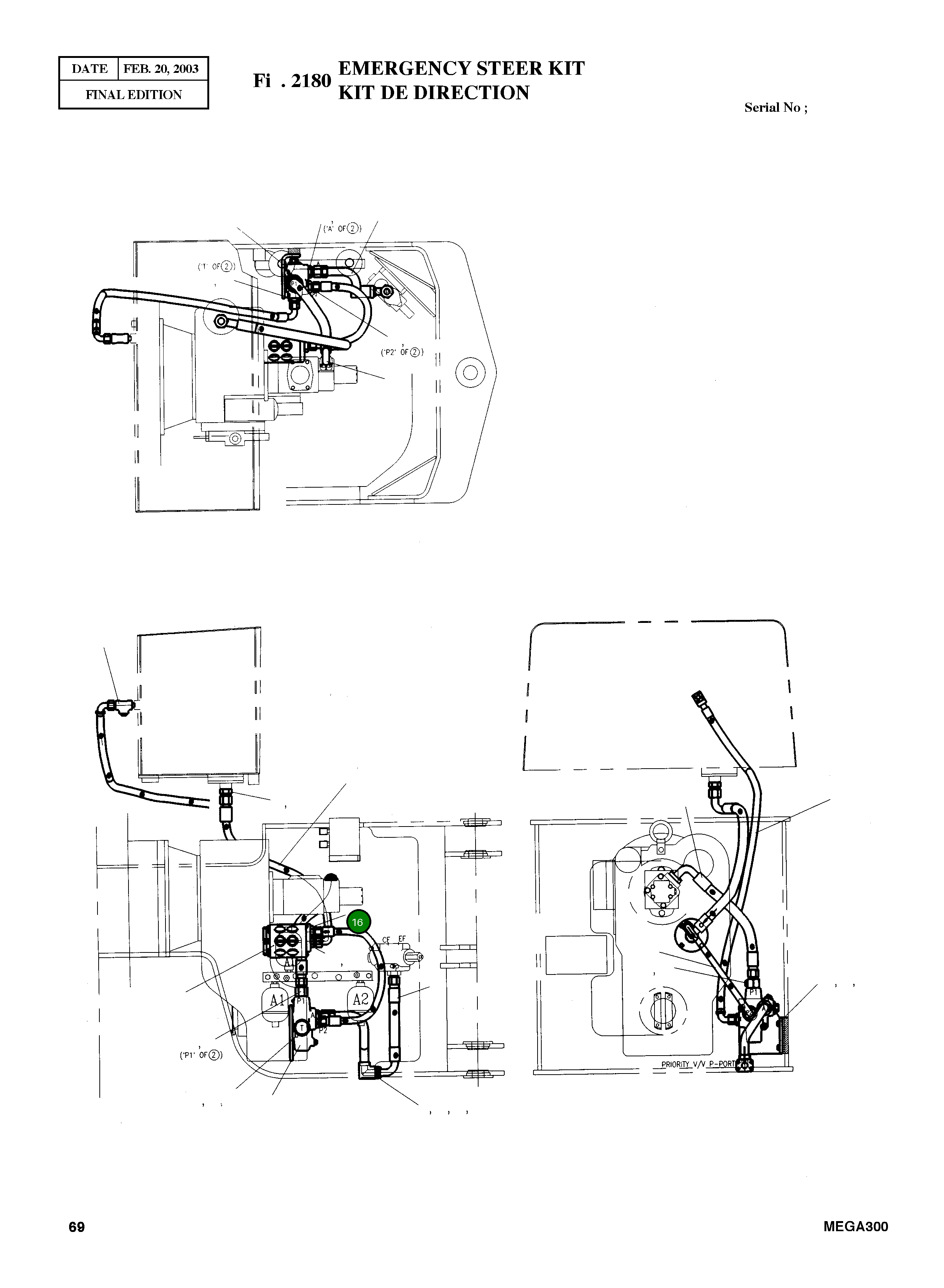 Адаптер M22X1.5-PF3/4 2181-1917D44 Komatsu