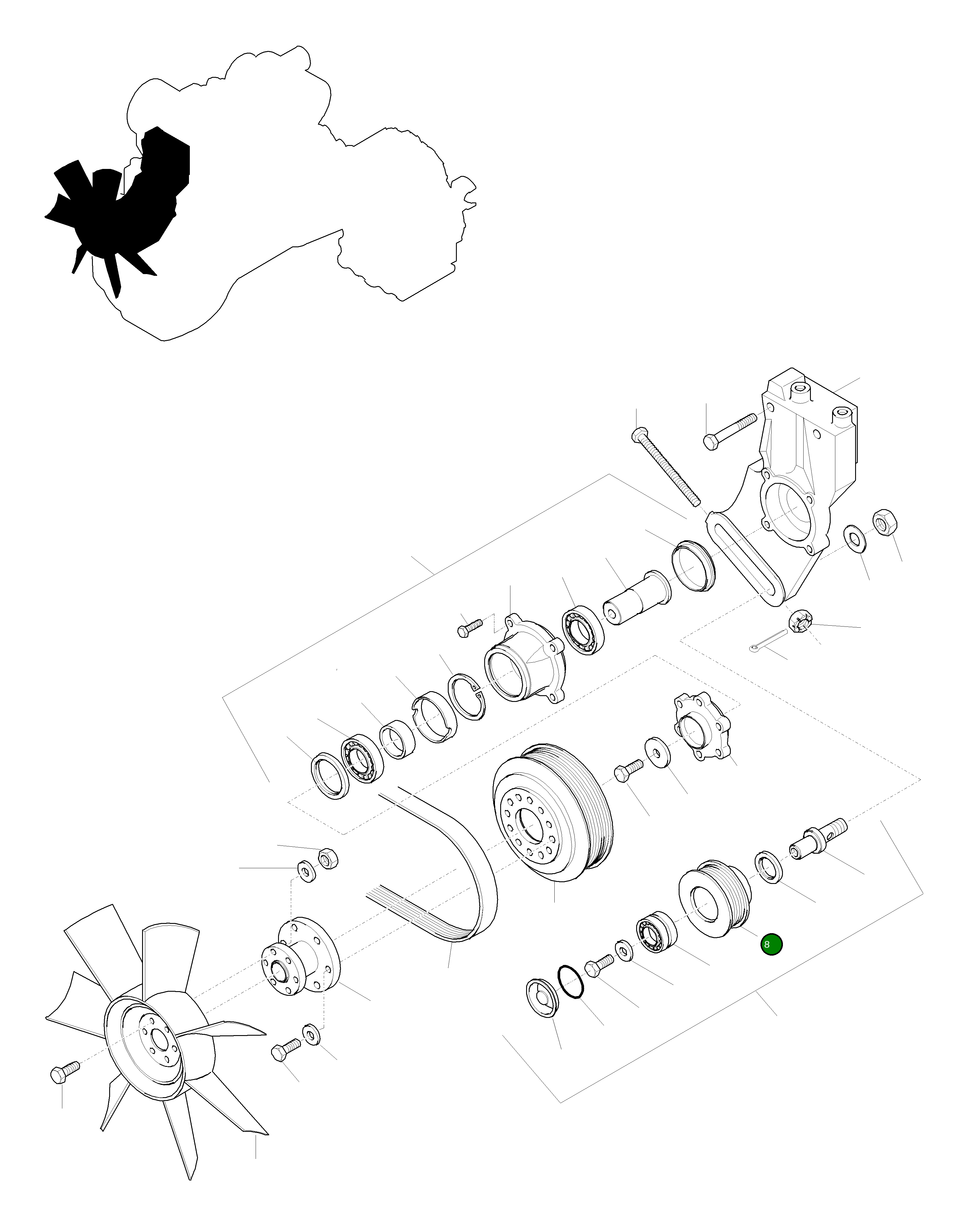 Вал CU3329051 Komatsu