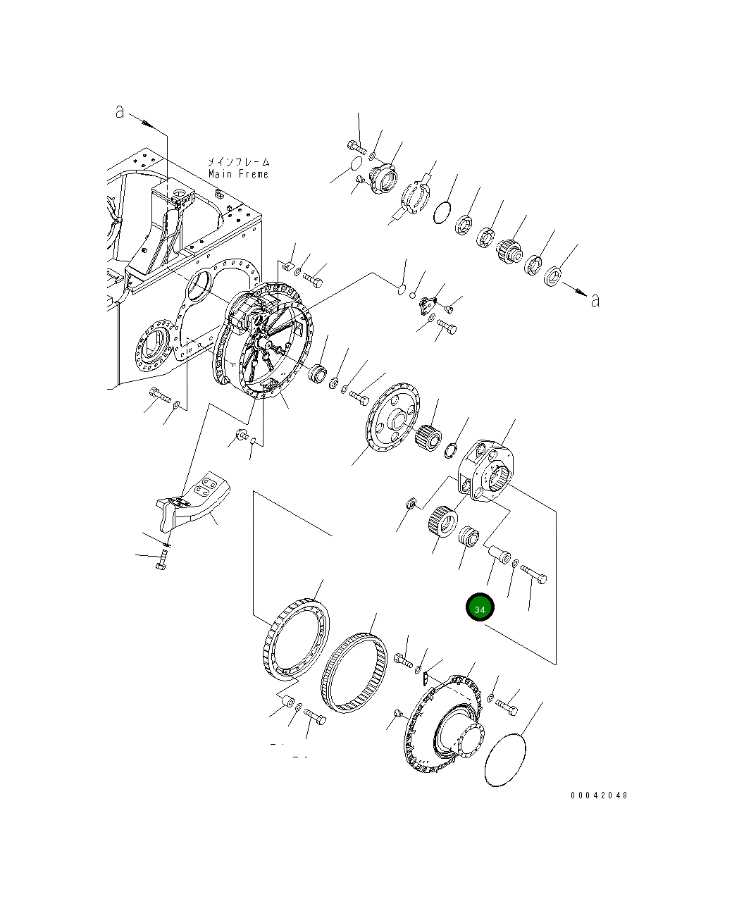 Вал 17A-27-41280 Komatsu