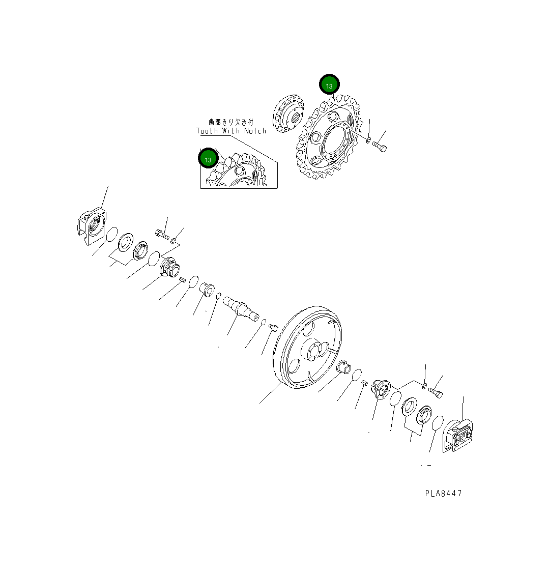 Ведущая звезда 113-27-31320 Komatsu