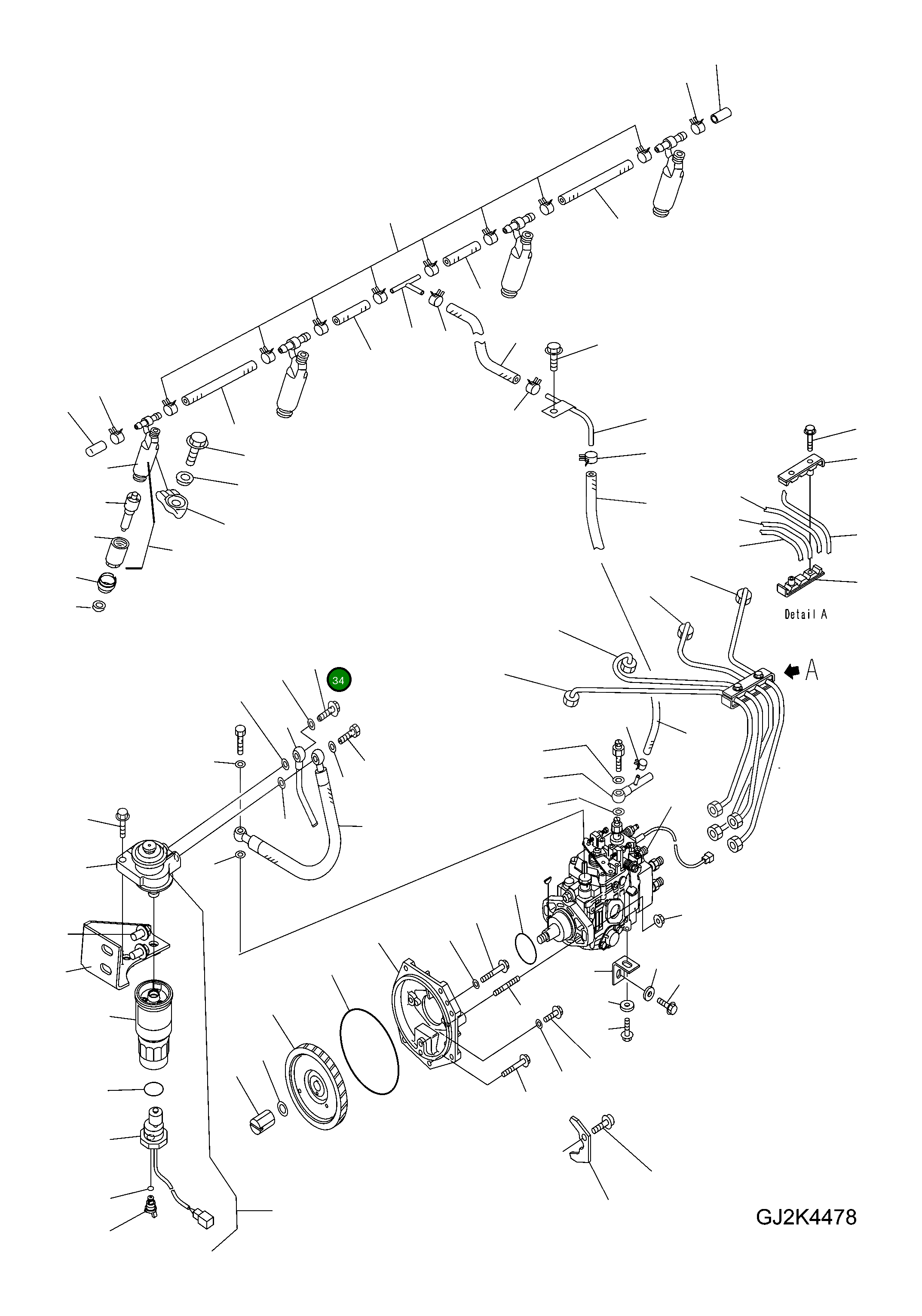 Болт-банджо 6204-73-5710 Komatsu