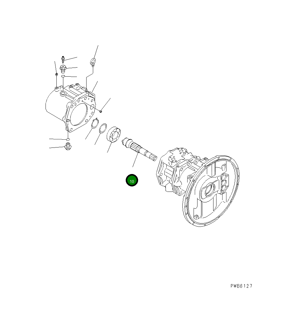 Вал 708-2H-22220 Komatsu