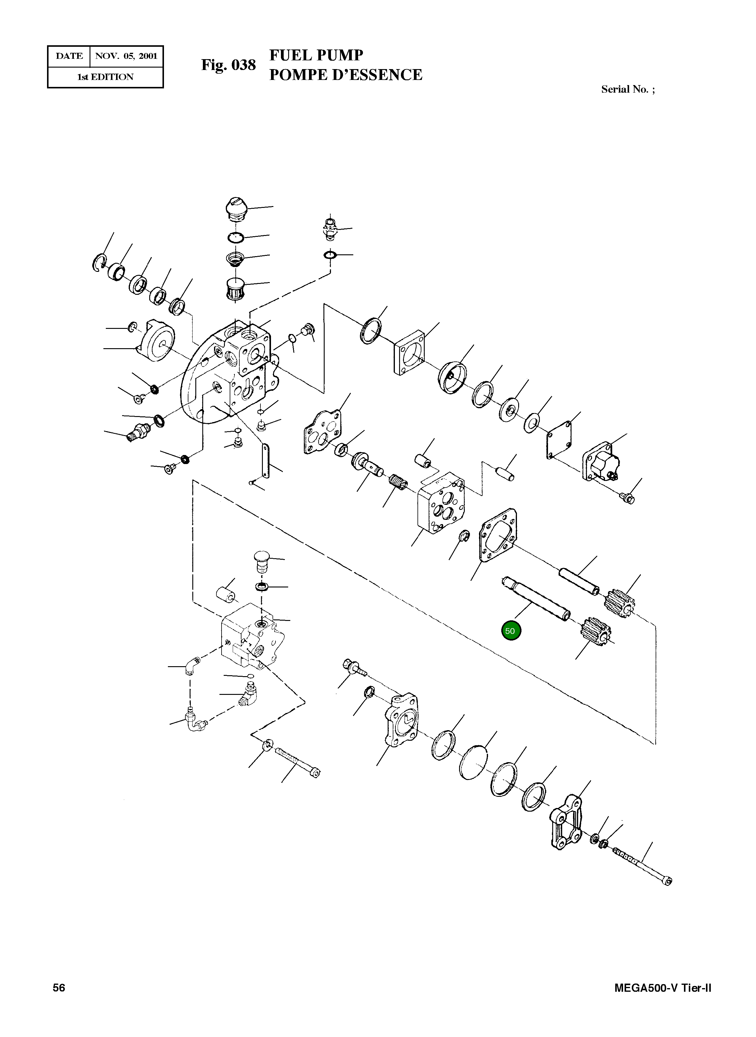 Вал 3095356 Komatsu