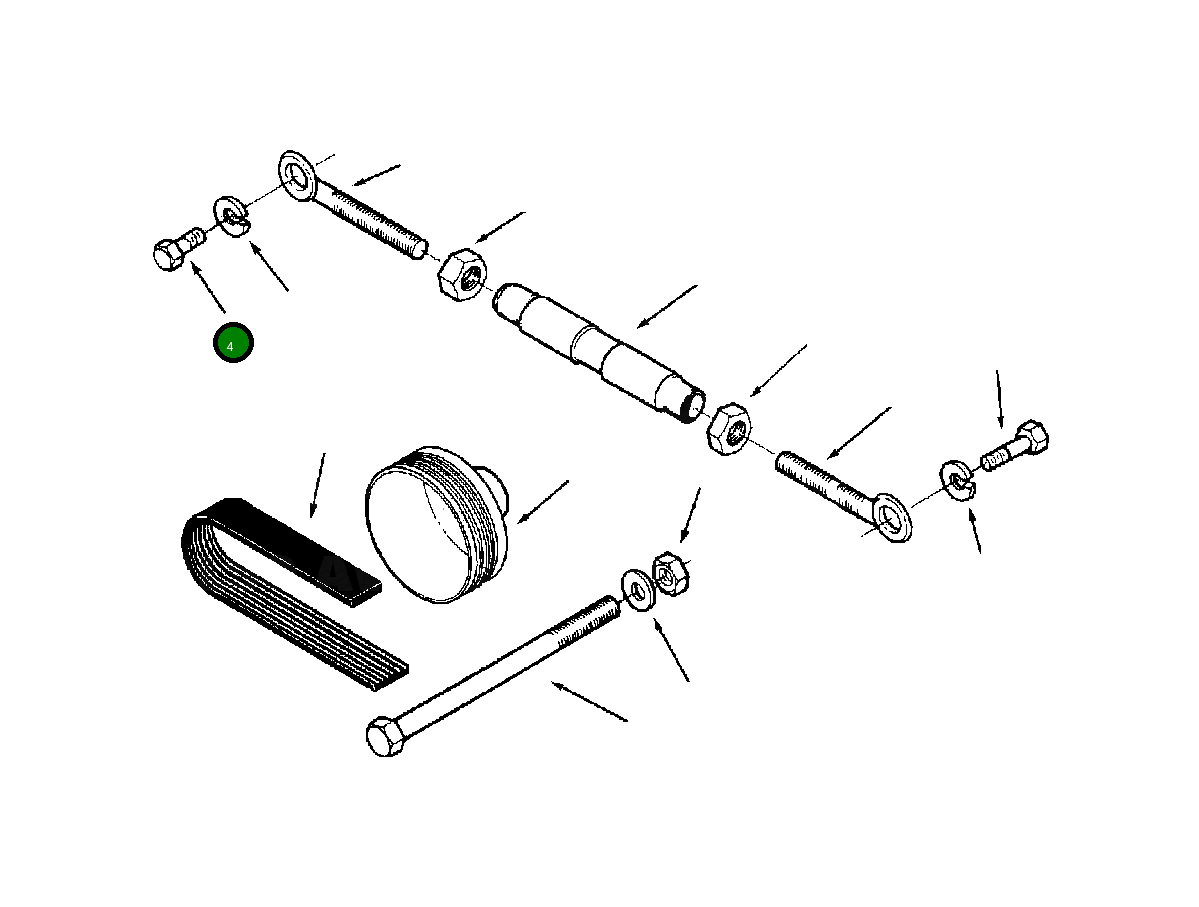 Болт (1/2 - 13x1 1/2 INCH) 1238 010 H1 Komatsu