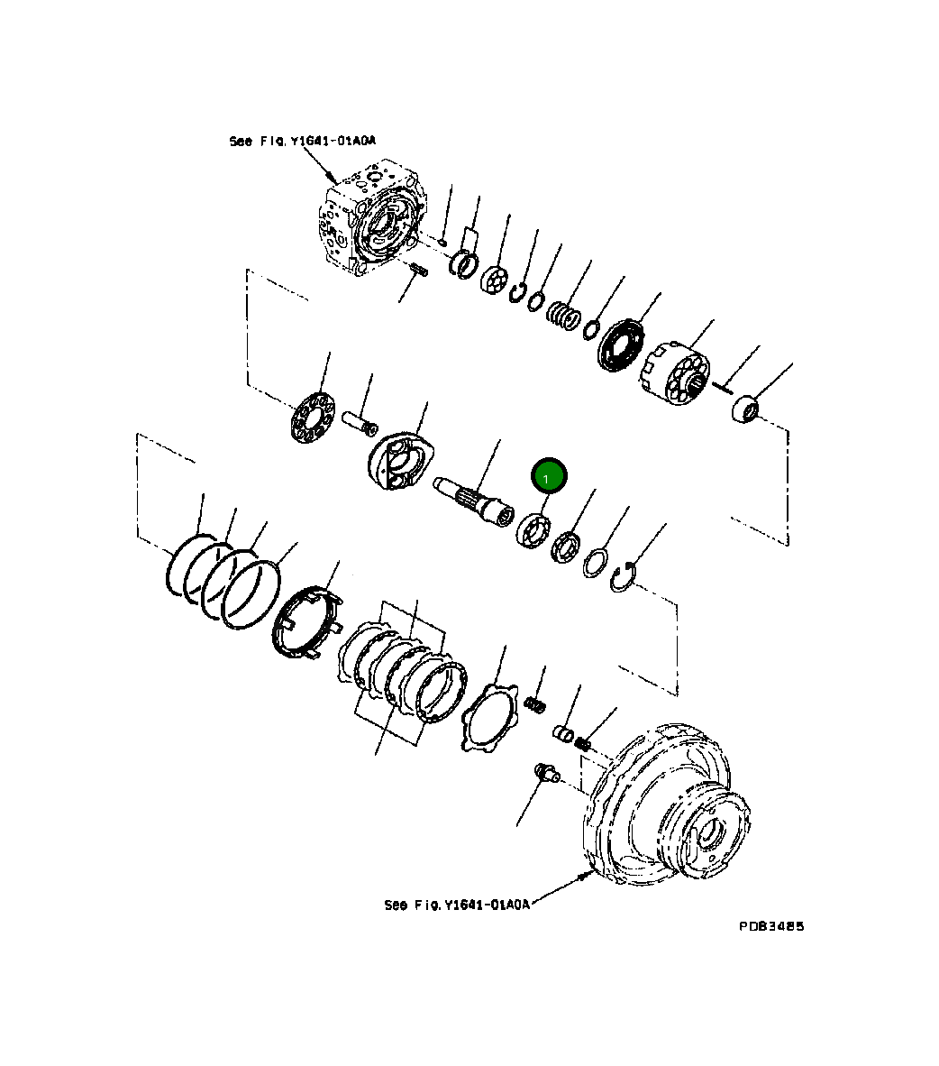 Вал 708-8F-32110 Komatsu