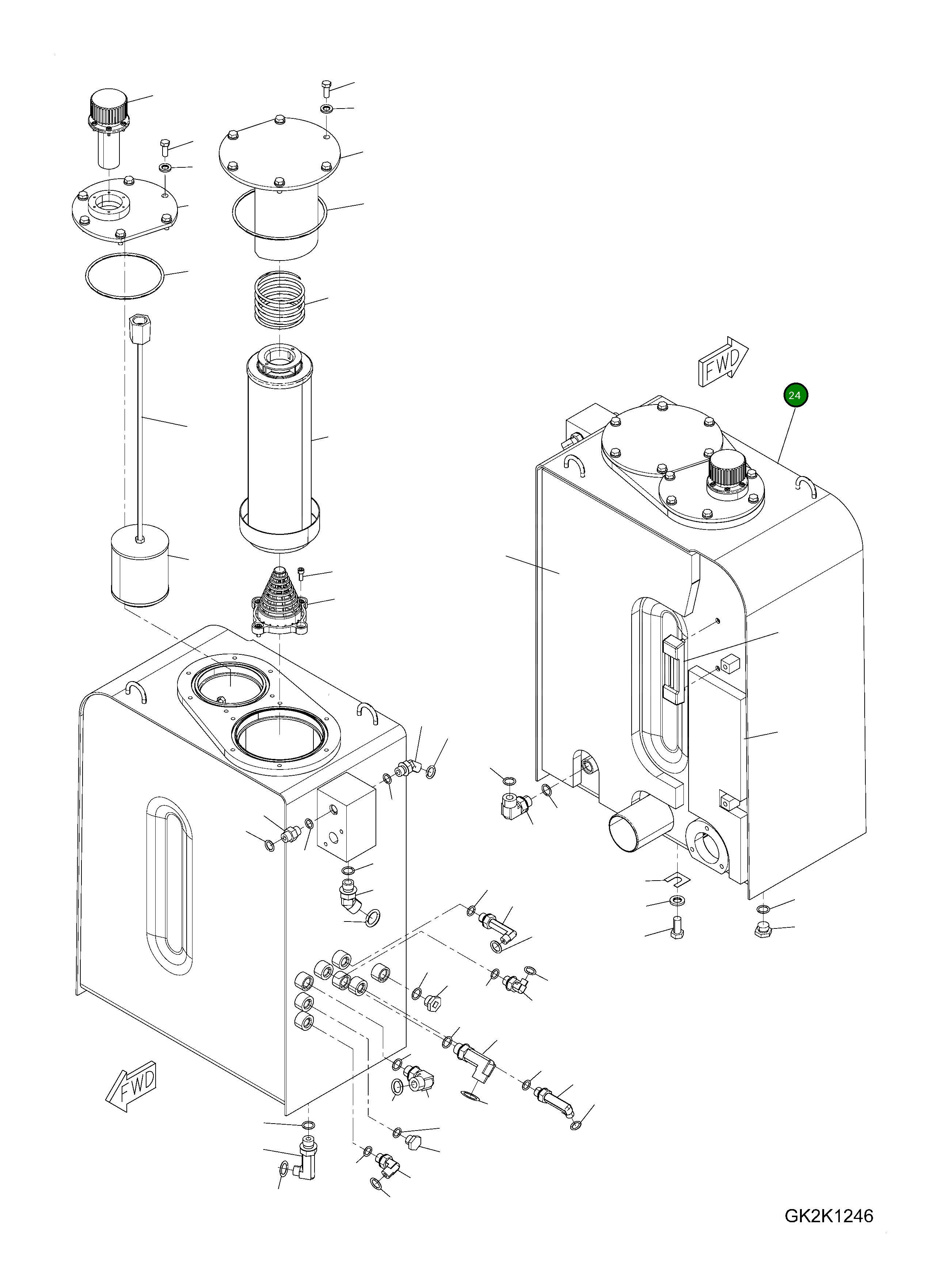 Бак 20J-60-42011 Komatsu