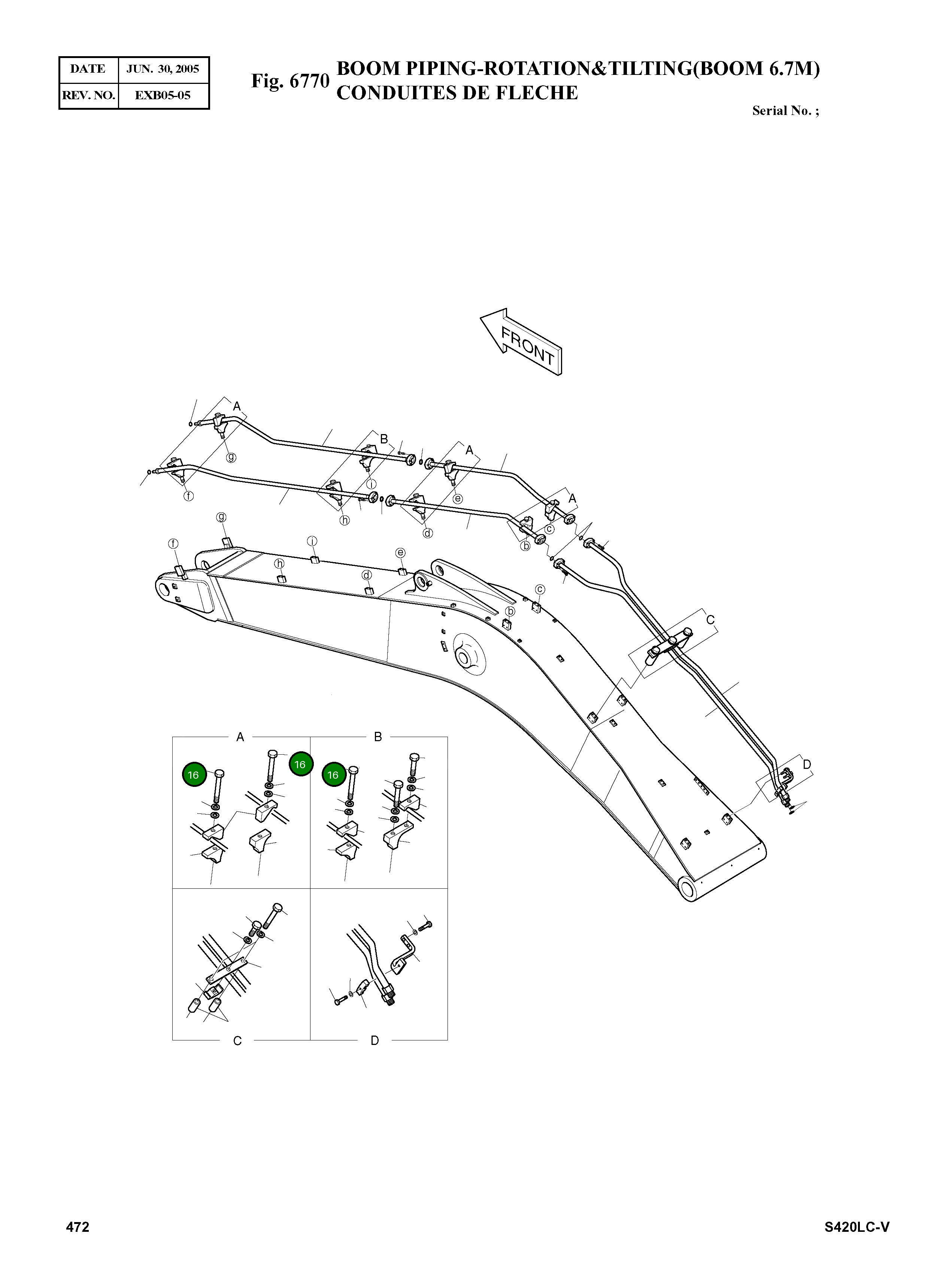 Болт M14X2.0X110 S0564166 Komatsu