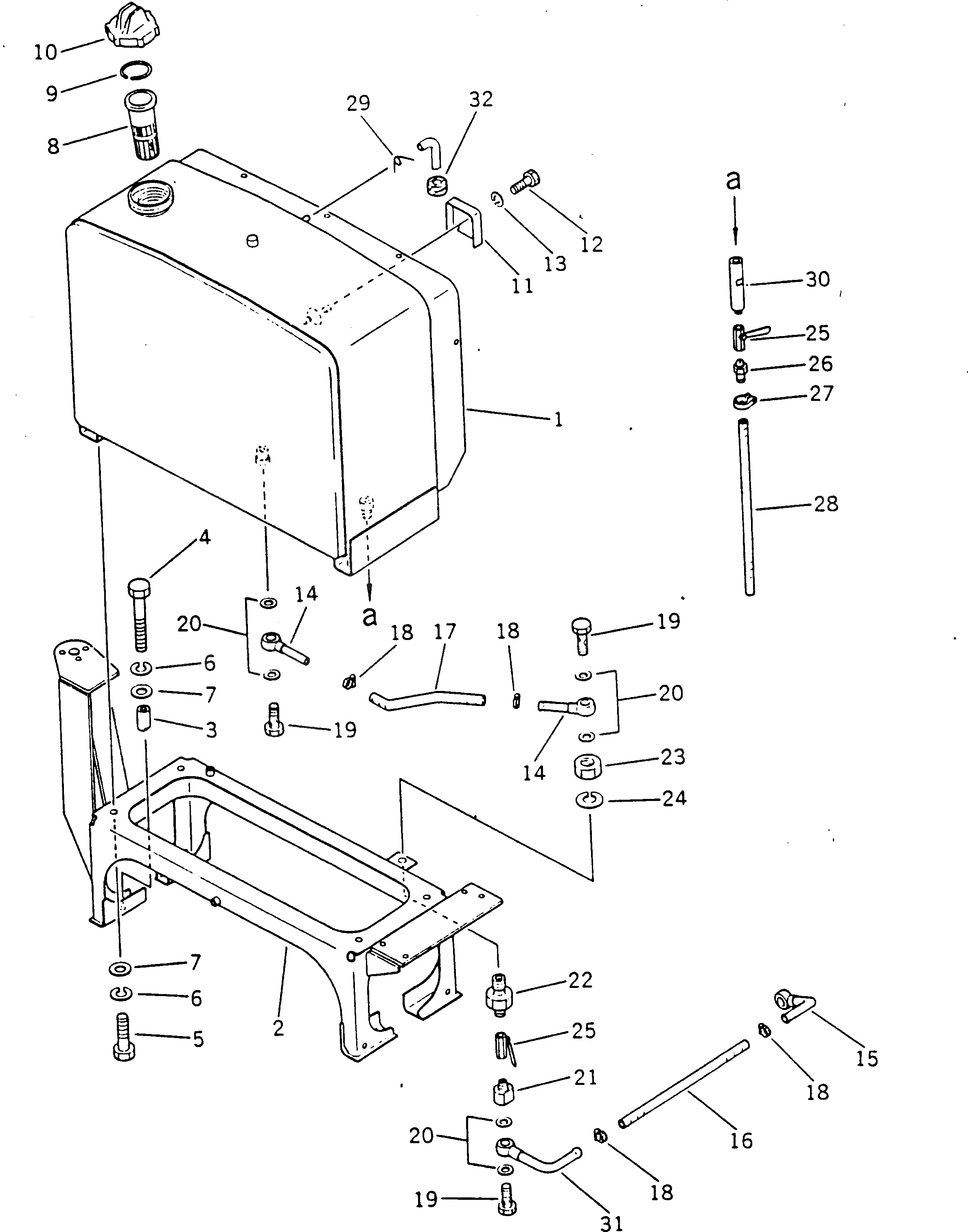 Бак 233-04-21110 Komatsu