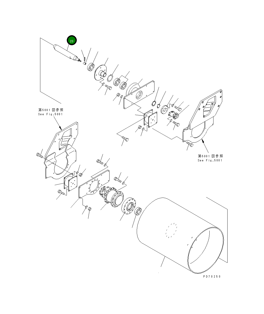 Вал 266-40-71300 Komatsu