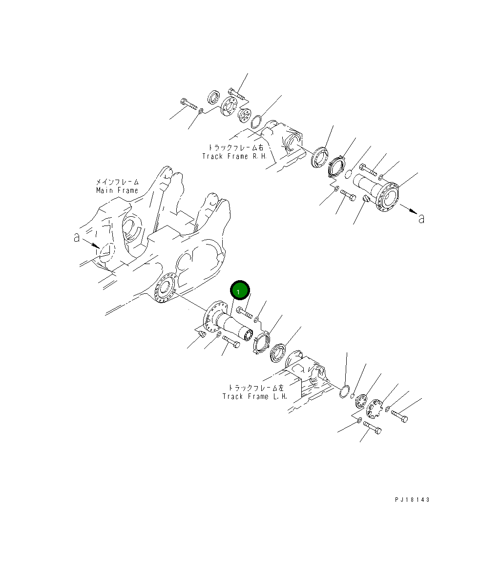 Вал 17M-50-22120 Komatsu