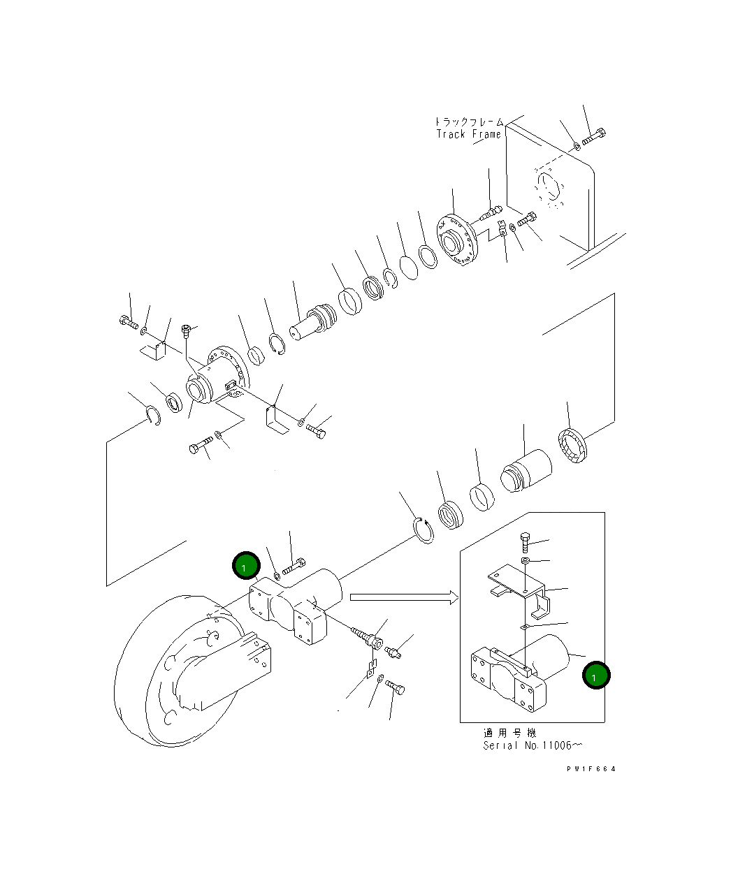 Вилка 21T-30-67410 Komatsu