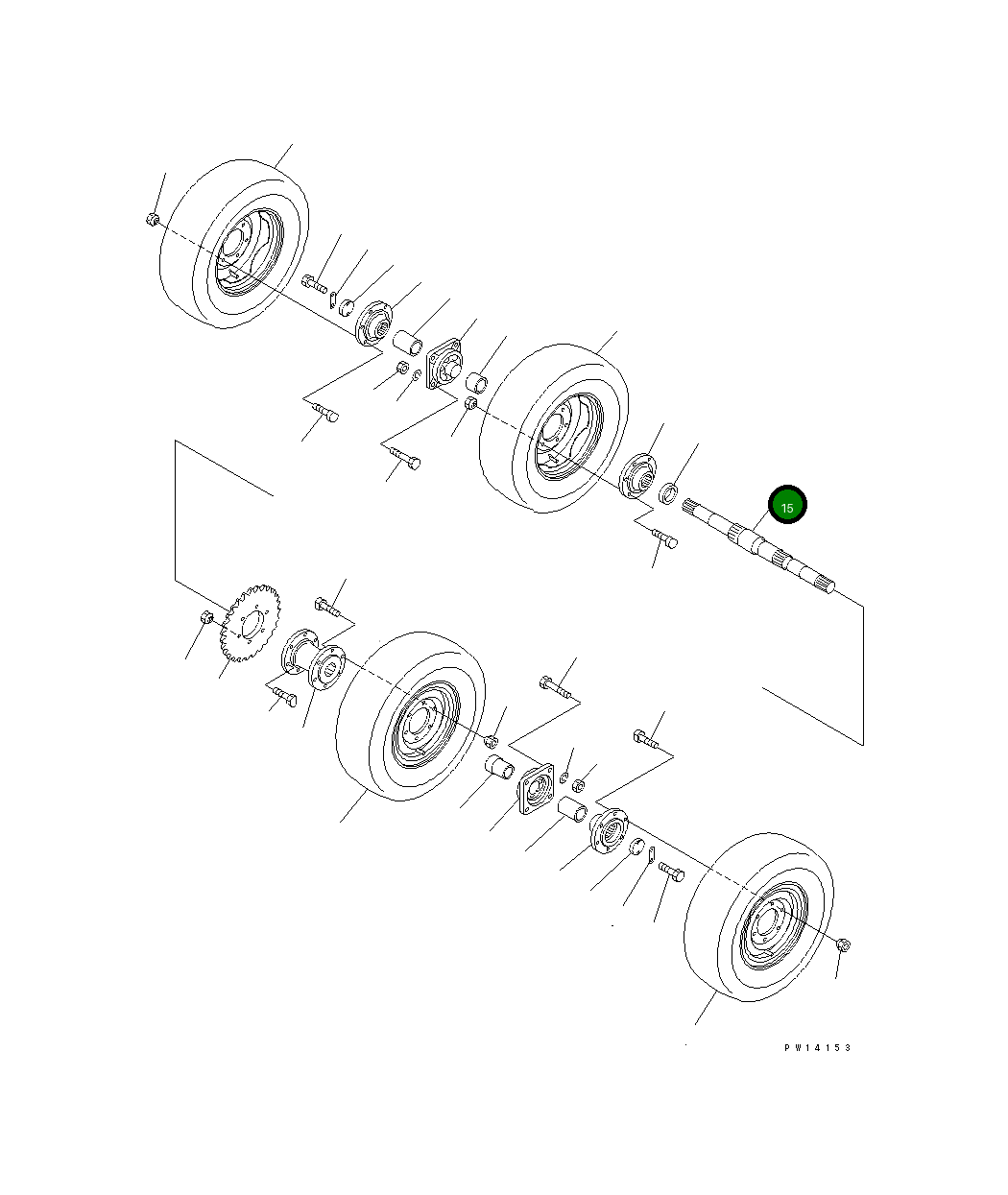 Вал 258-70-41810 Komatsu