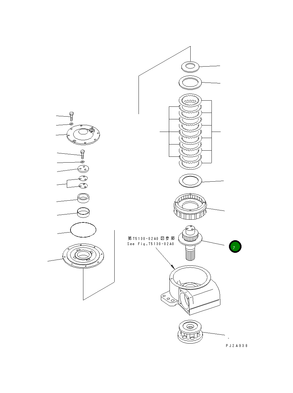 Вал 23B-70-52180 Komatsu
