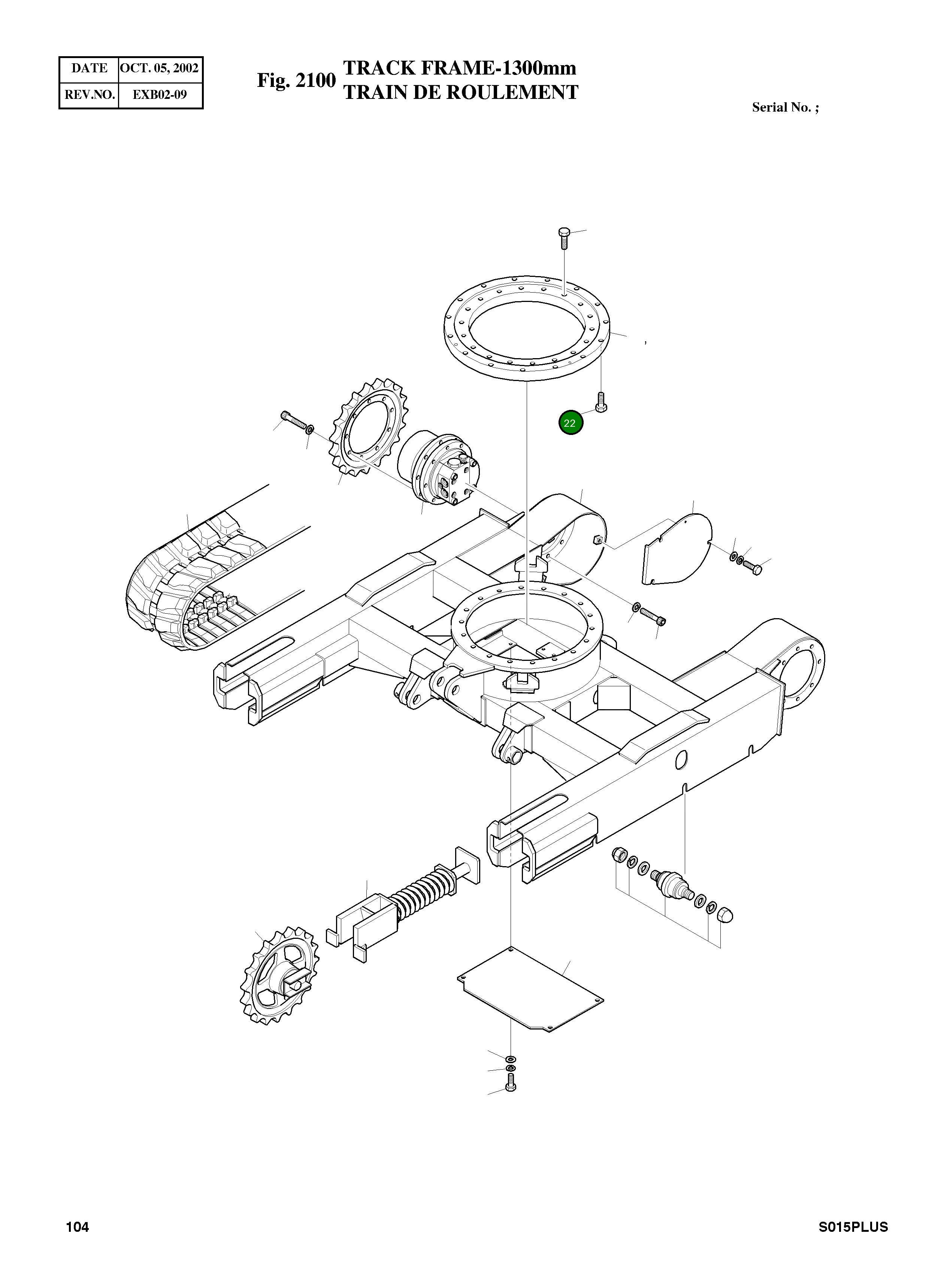 Болт M12X1.25X50 S0760761 Komatsu