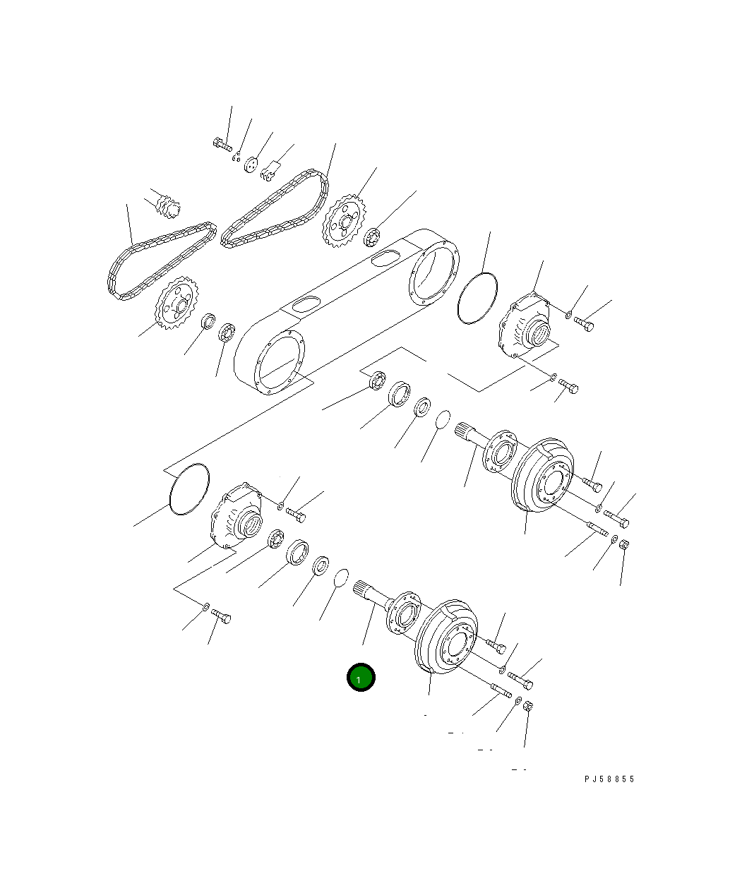 Вал 23D-23-11232 Komatsu