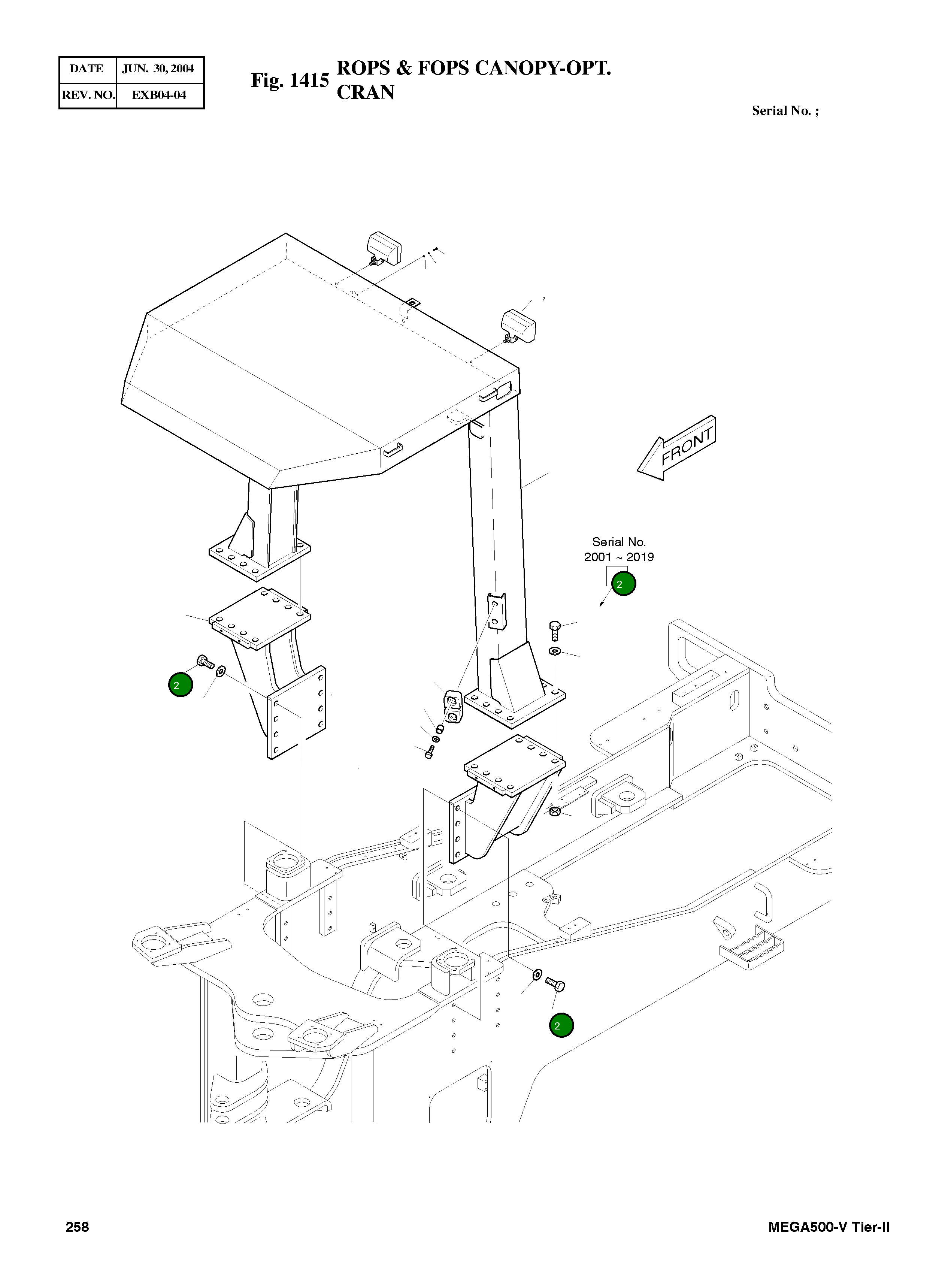 Болт M24X2.0X95 S0775261 Komatsu