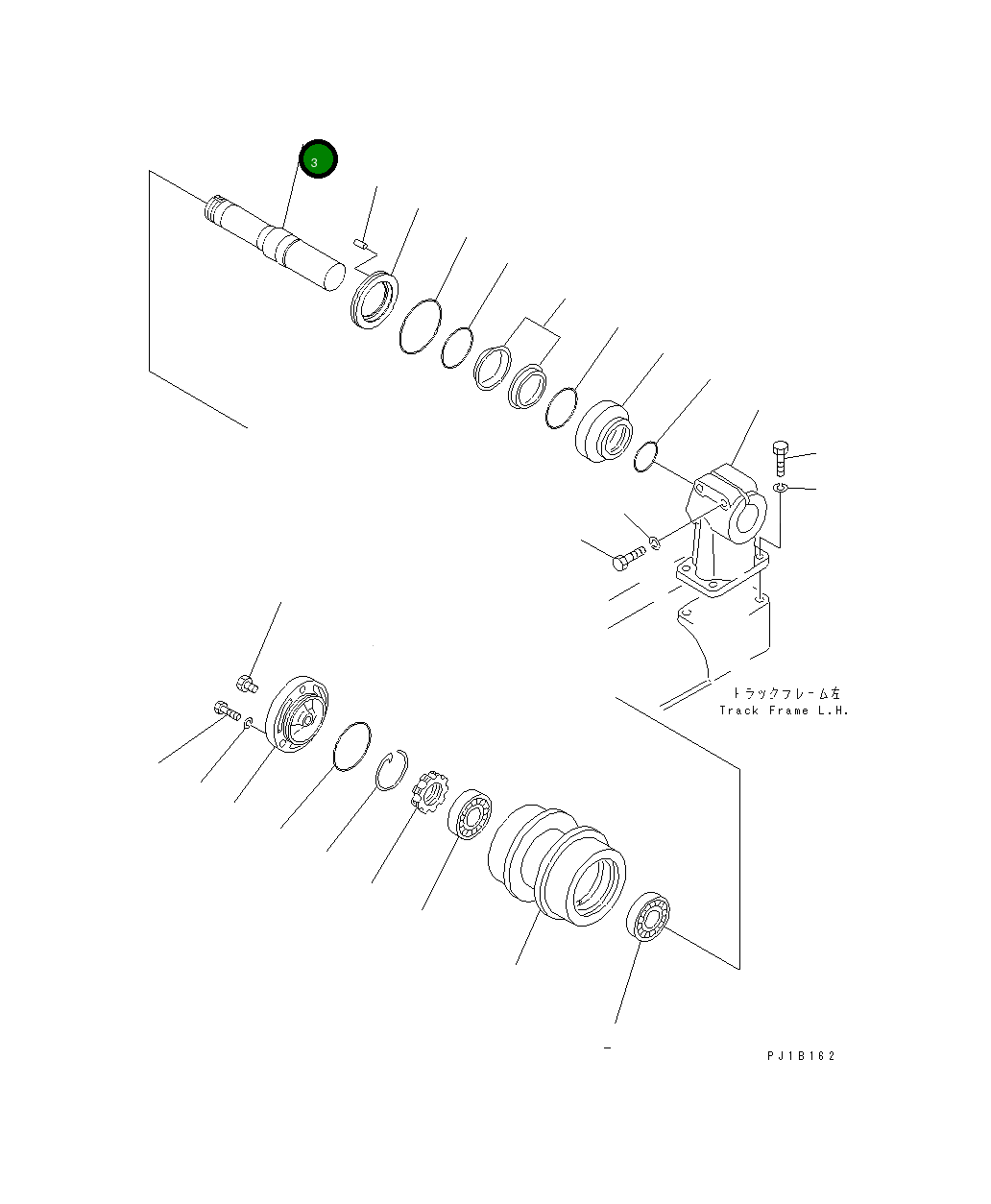 Вал 175-30-25190 Komatsu