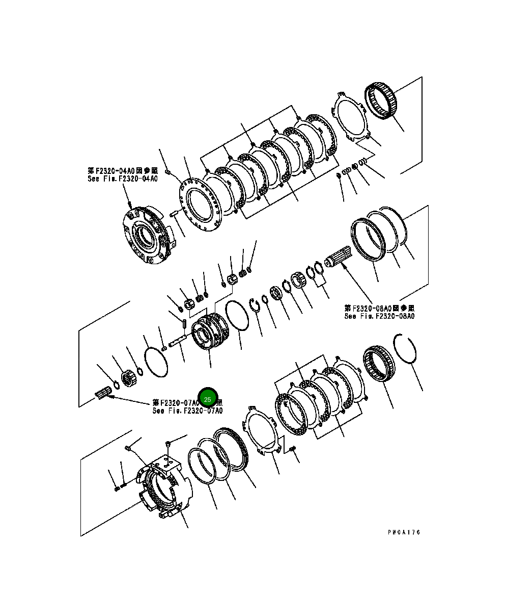 Вал 12G-15-52520 Komatsu